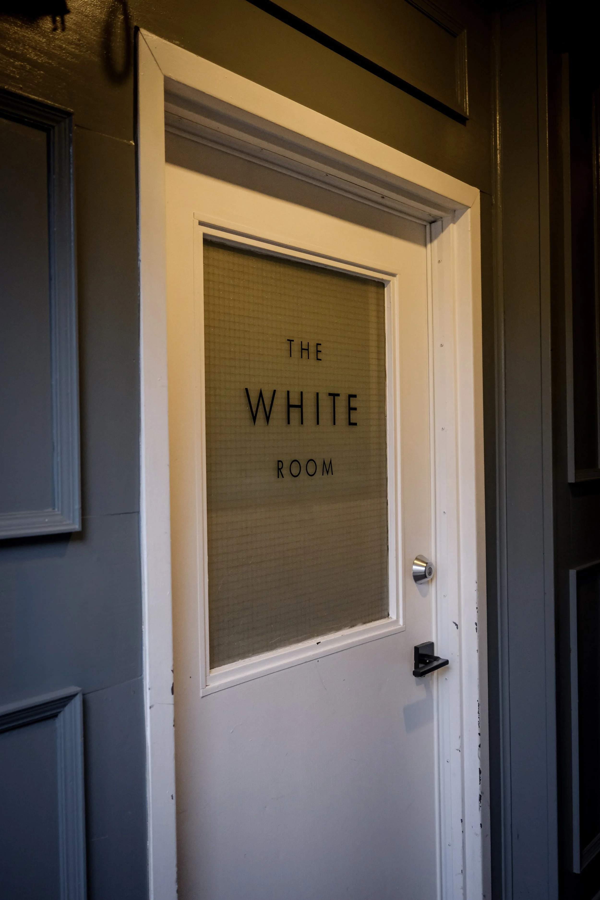  Behind this door, phones are away and the music comes first. 