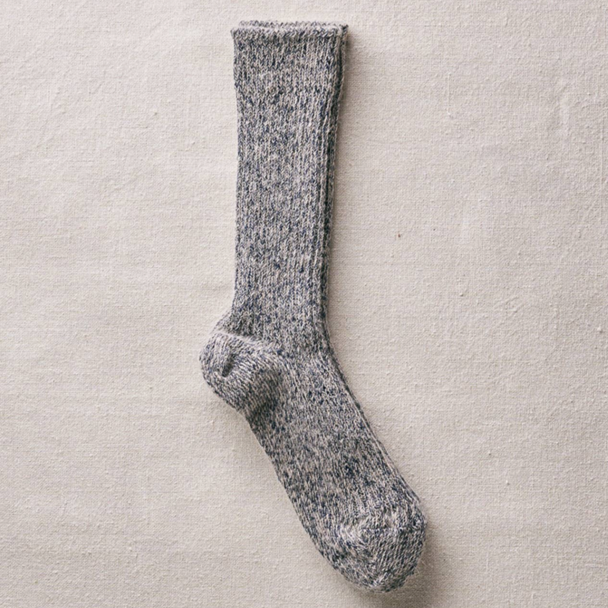 Yahae | Alpaca Linen Ribbed Socks | Blue