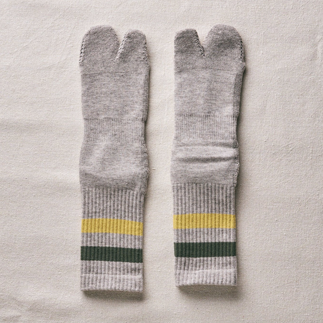 Yahae "Garabou" Organic Cotton Slipper Socks | NAVY