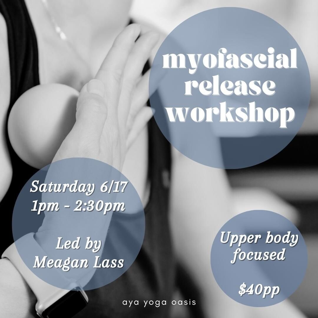 Get ready to roll it out! 

Myofascial Release is a technique that uses tools to target the fascia or connective tissues in the body. 

When done properly, it can soften areas of stress and tension, increase range of motion, improve circulation, and 