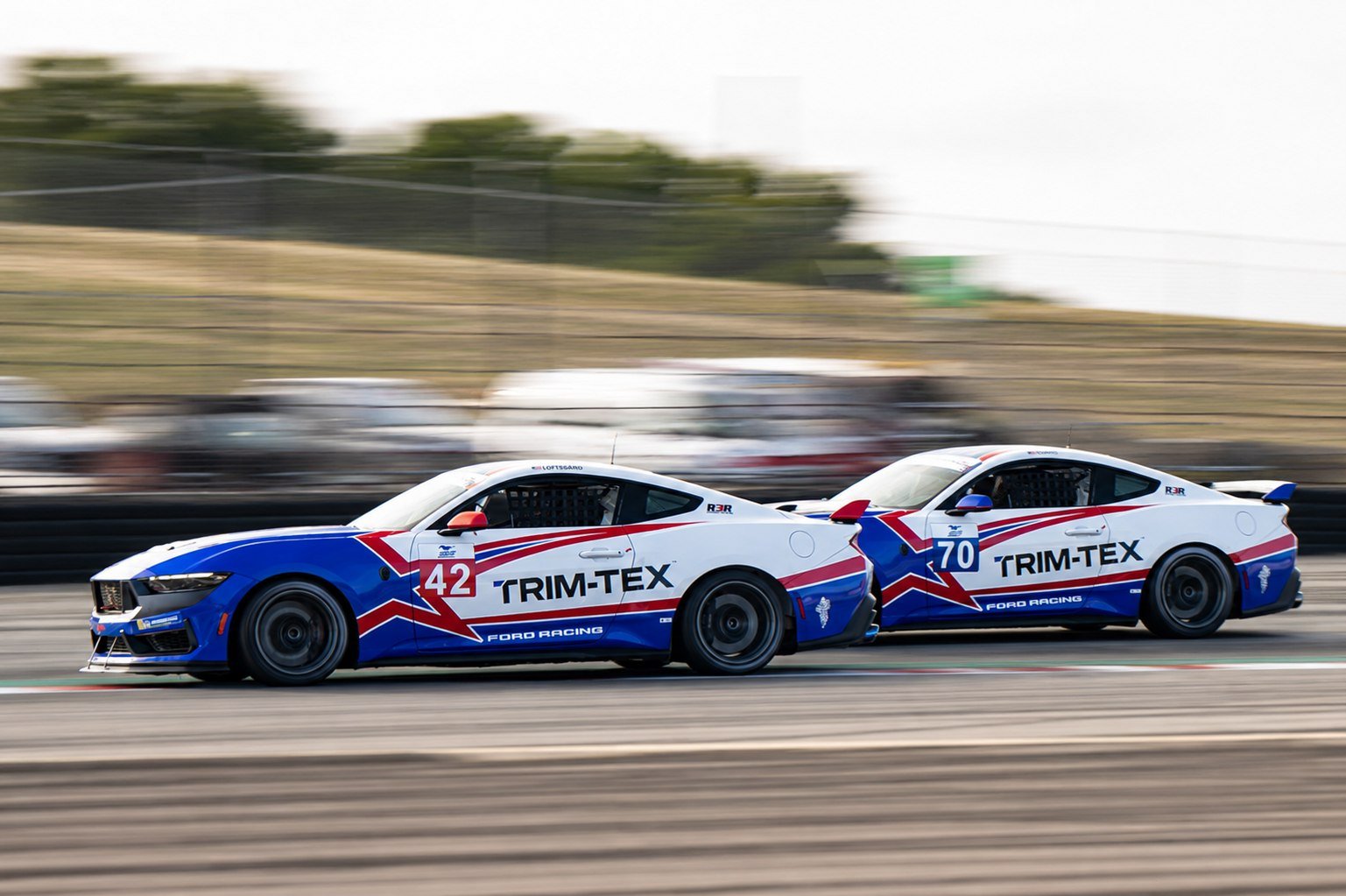 Next week at @officialmidohio, these two @trimtex_drywall @lemonsoflove14 Mustangs go for double podiums in @fordracing @mustangchallengena rounds 4 and 5.

@coleloftsgard leads the championship points in Dark Horse.
@sevenojoe is looking to bring ho