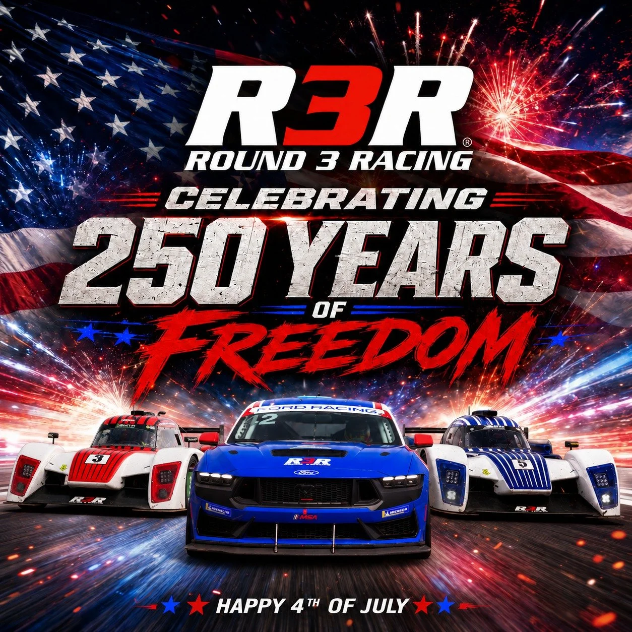 Proud to carry the Red, White, and Blue. Happy Birthday America!
