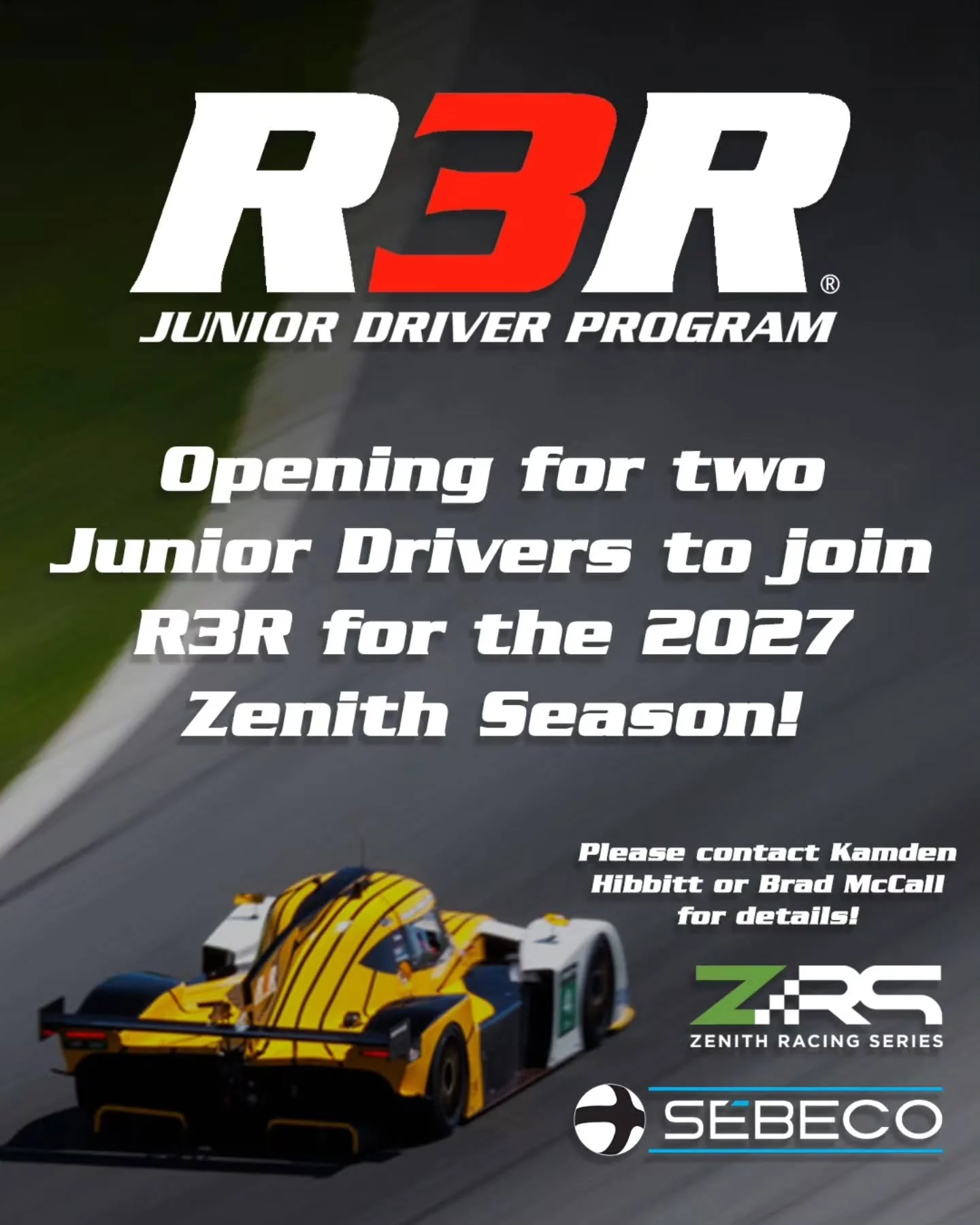 Our very successful Junior Driver Program has openings for the 2027 @zenith_racingseries season. We're looking for funded drivers who are working their way up the racing ladder. The opportunity is in our @sebeco_race_cars
NP01 EVO prototype race cars