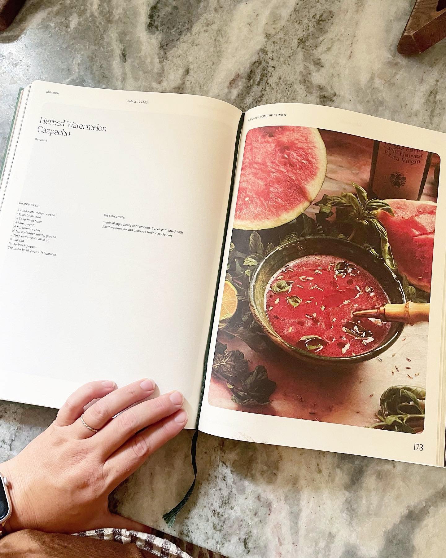 This Herbed Watermelon Gazpacho from the @flamingo_estate cookbook stocked at both rentals has me all 🤩🤤 My last three guests took one home with them before they left- the beauty of a shoppable rental 🛍️

Currently available to purchase through th