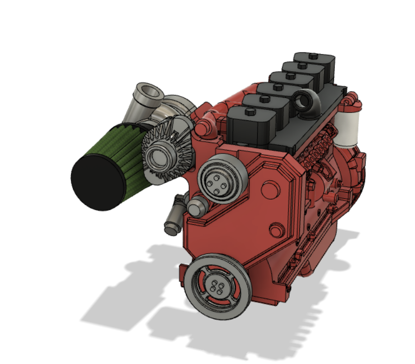 Resin Cummins 5.9 6BT 12v Turbo Engine Swap 1/24 1/25 