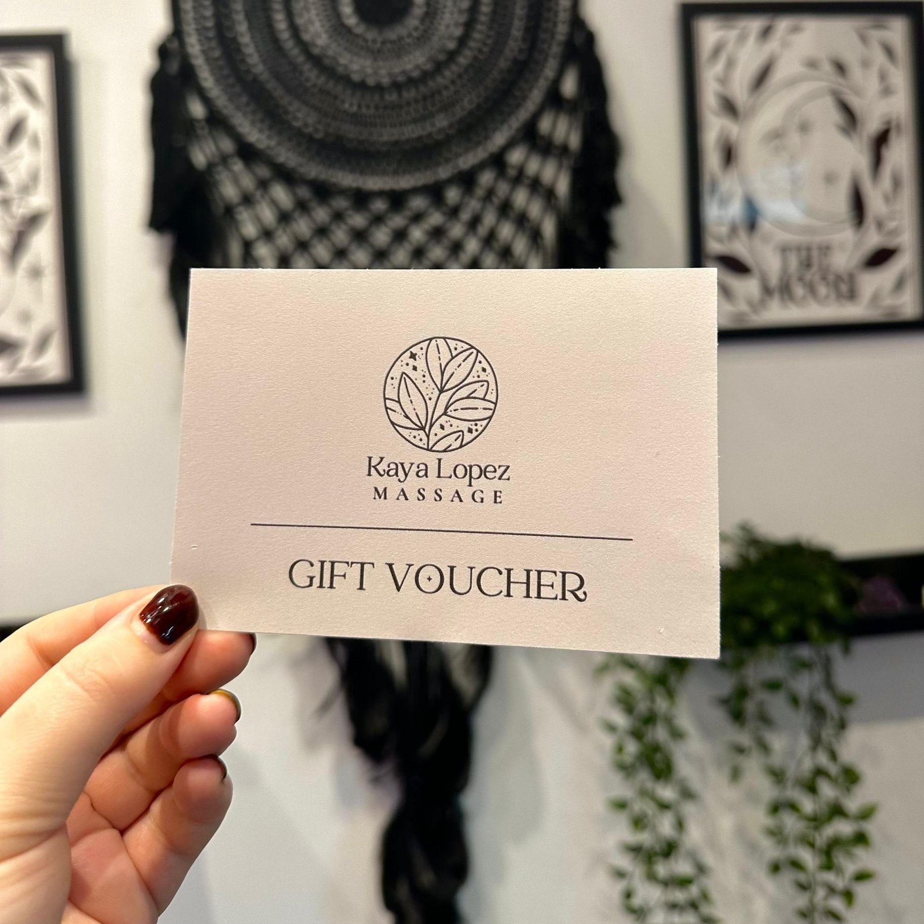Kaya Lopez massage voucher