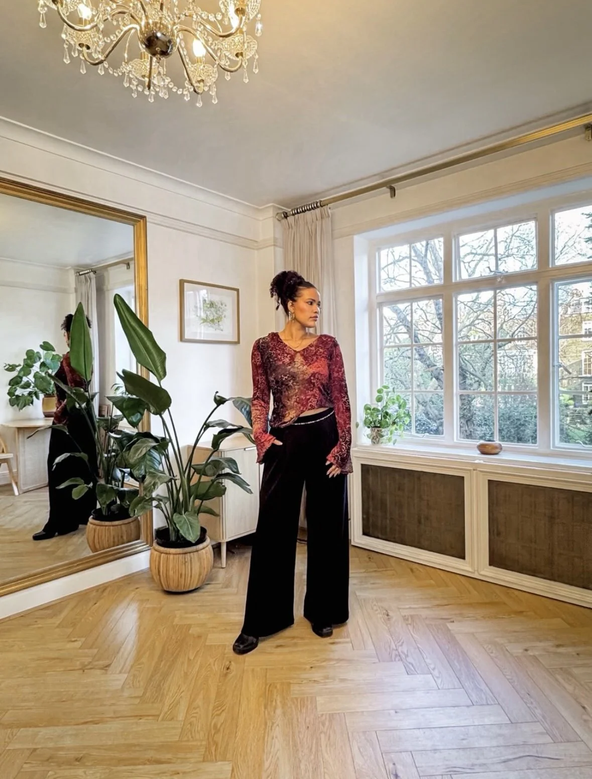 Frida Nakarma Lidbom posing for sustainable fashion brand As We Are Now
