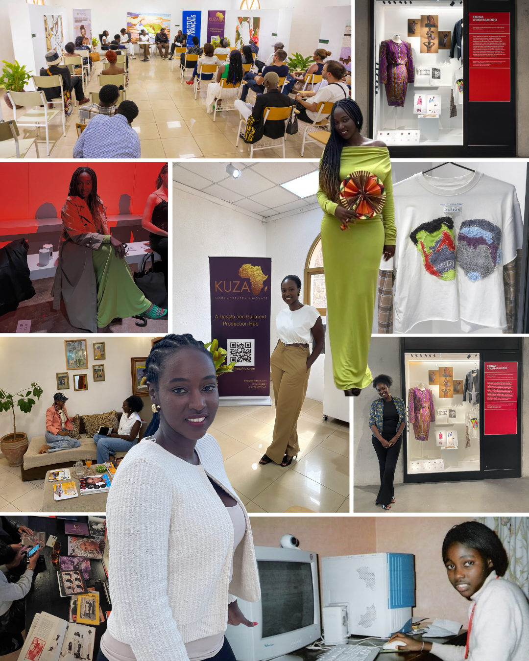 Fiona Uwamahoro, chercheuse en mode entre Londres et Kigali, collage photo pour NDAANE CURATORS