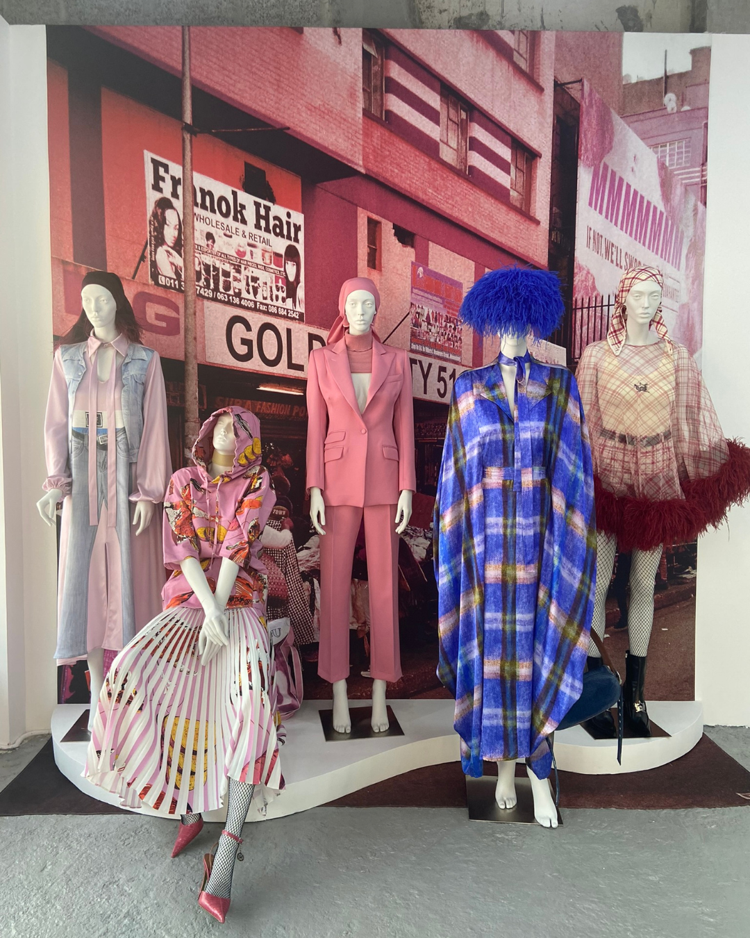 THEBE MAGUGU installation at the EMERGE INITIAVE Fashion Exhibit powered by Naomi Campbell in Doha