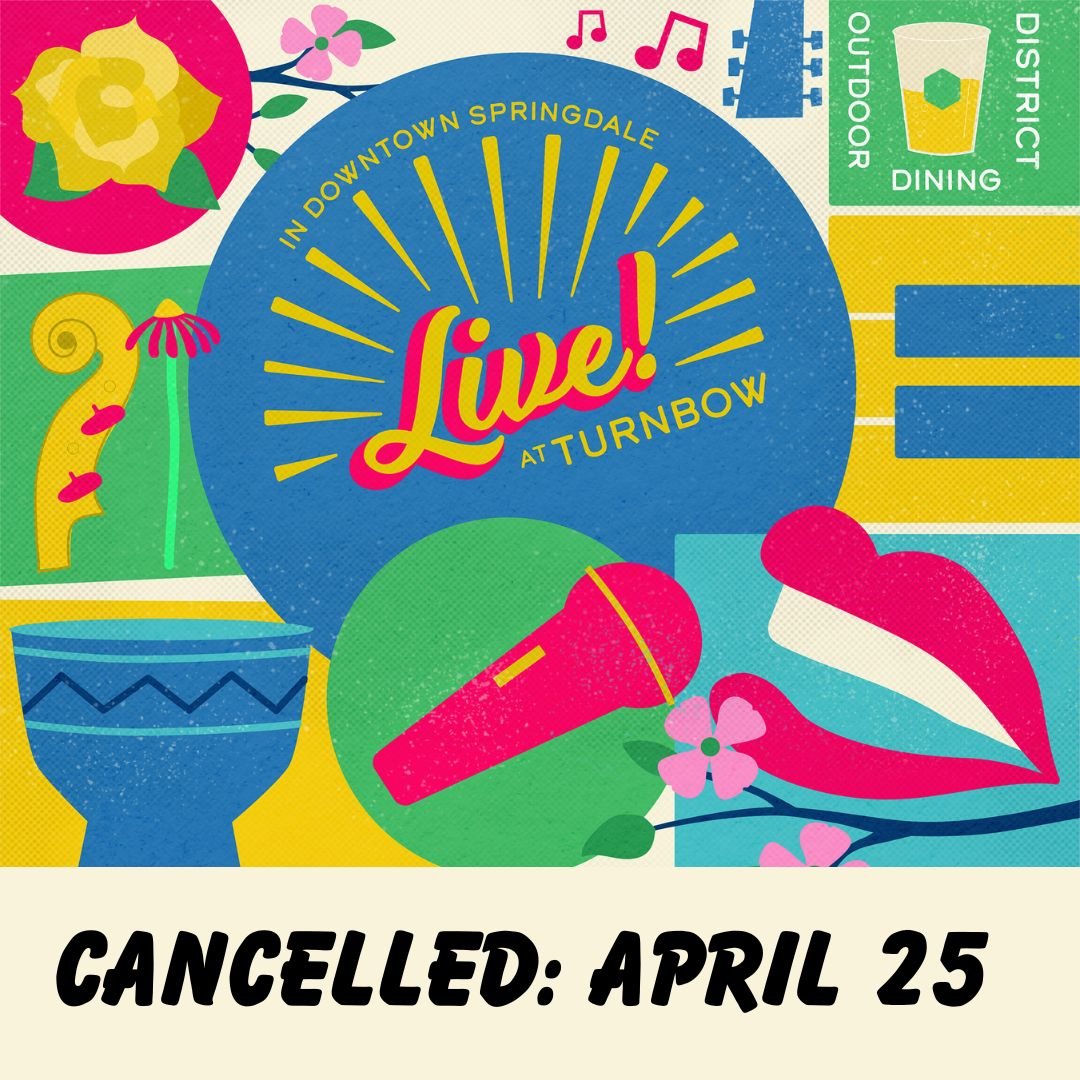 Due to inclement weather, this week's LIVE! at Turnbow concert featuring Los Veleros &amp; MEZCLAVE has been cancelled. 

Please visit downtownspringdale.org/live-at-turnbow-concerts for more details.

 #liveatturnbow #downtownspringdale