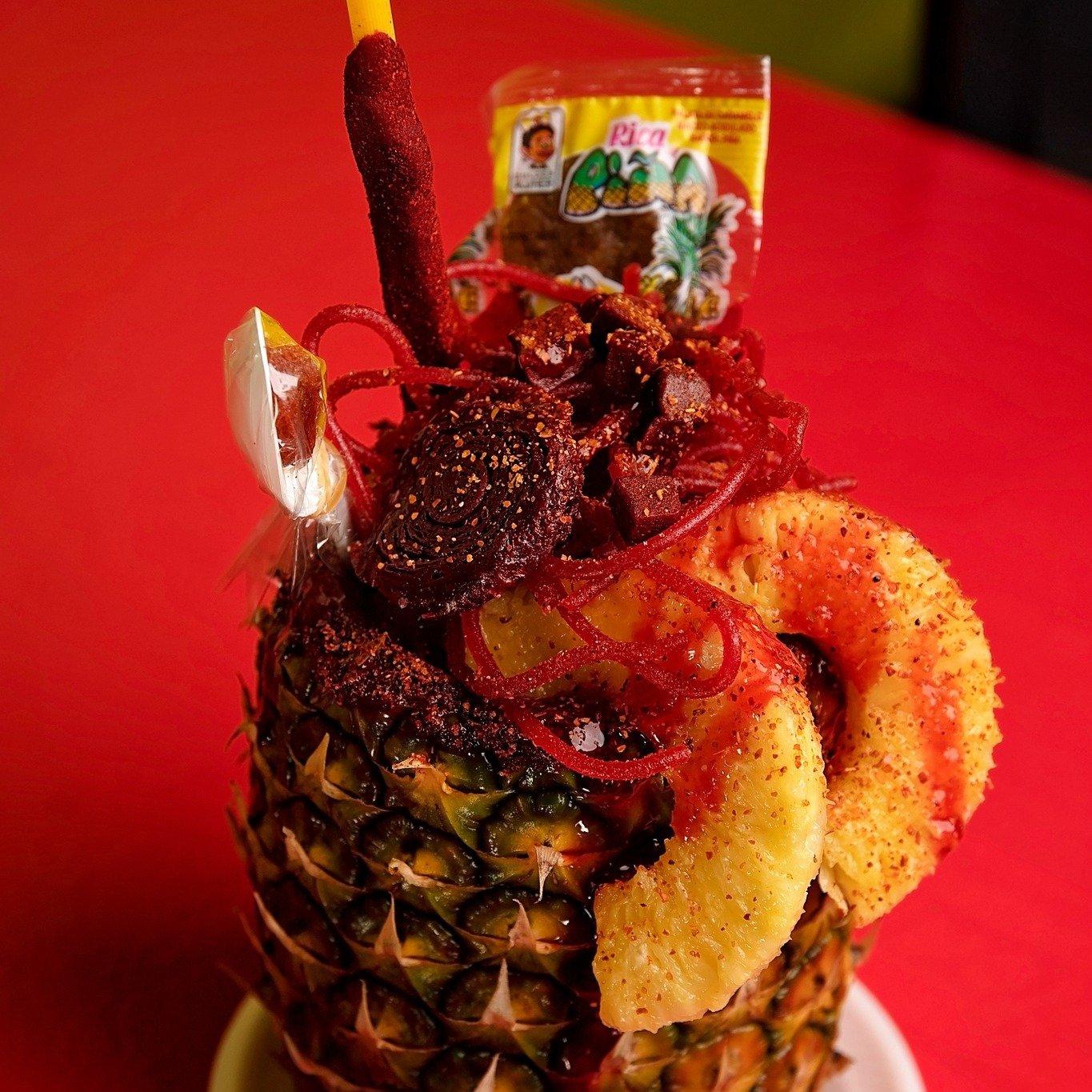 Who said fruit snacks have to be boring? 🍍
El Vasito Loko elevates the game with fruit cups drizzled in chamoy and chili powder. While you're there, try one of their signature aguas frescas like tamarind, horchata or jamaica. 

Whether you're grabbi