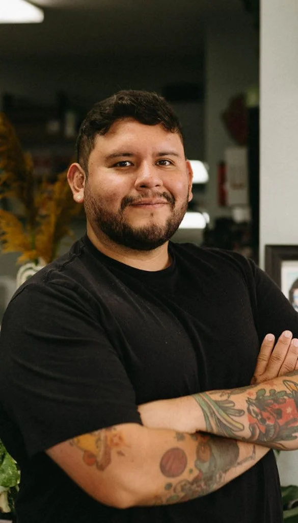 Omar Romero at Leaf & Line Tattoo Collective