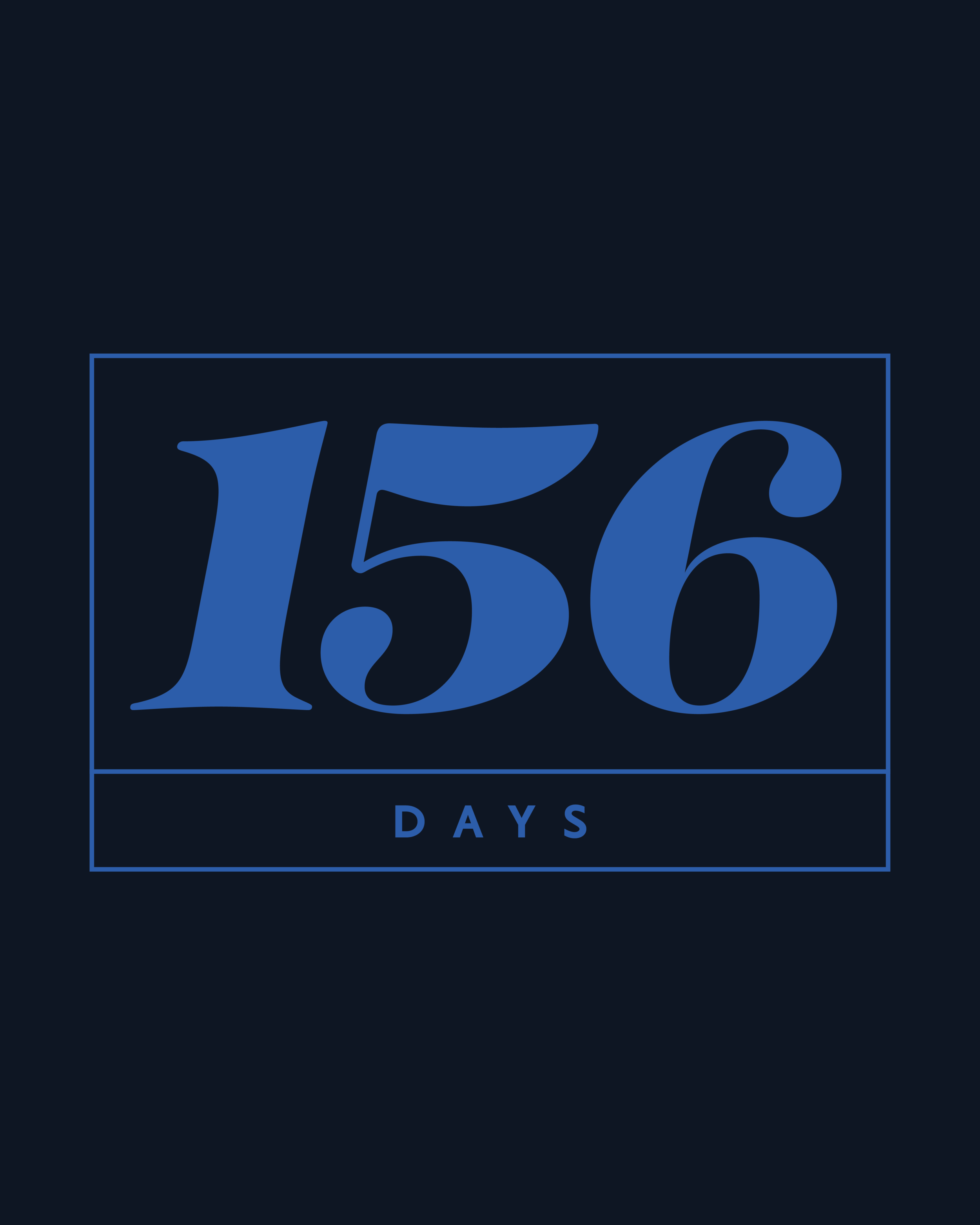  Daily countdown for event promotion with text “156 Days”. 