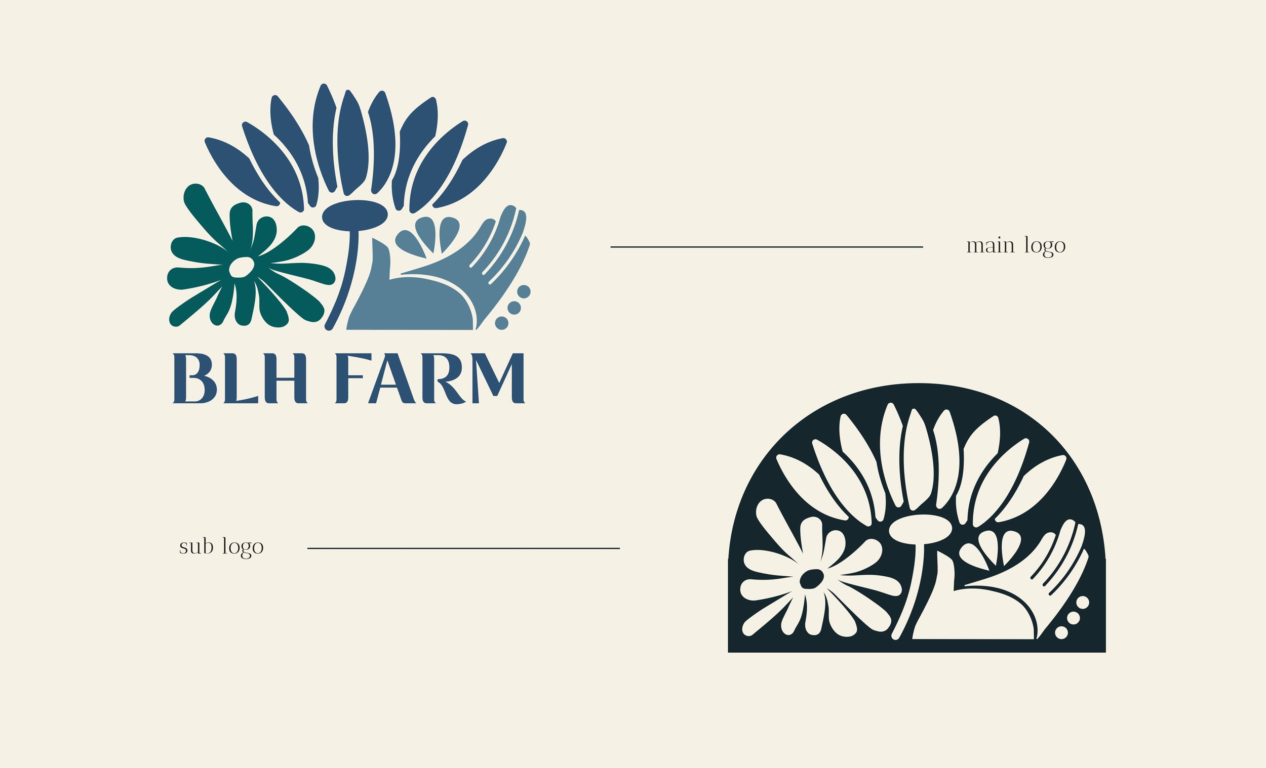  BLH farm logo and sublogo. 