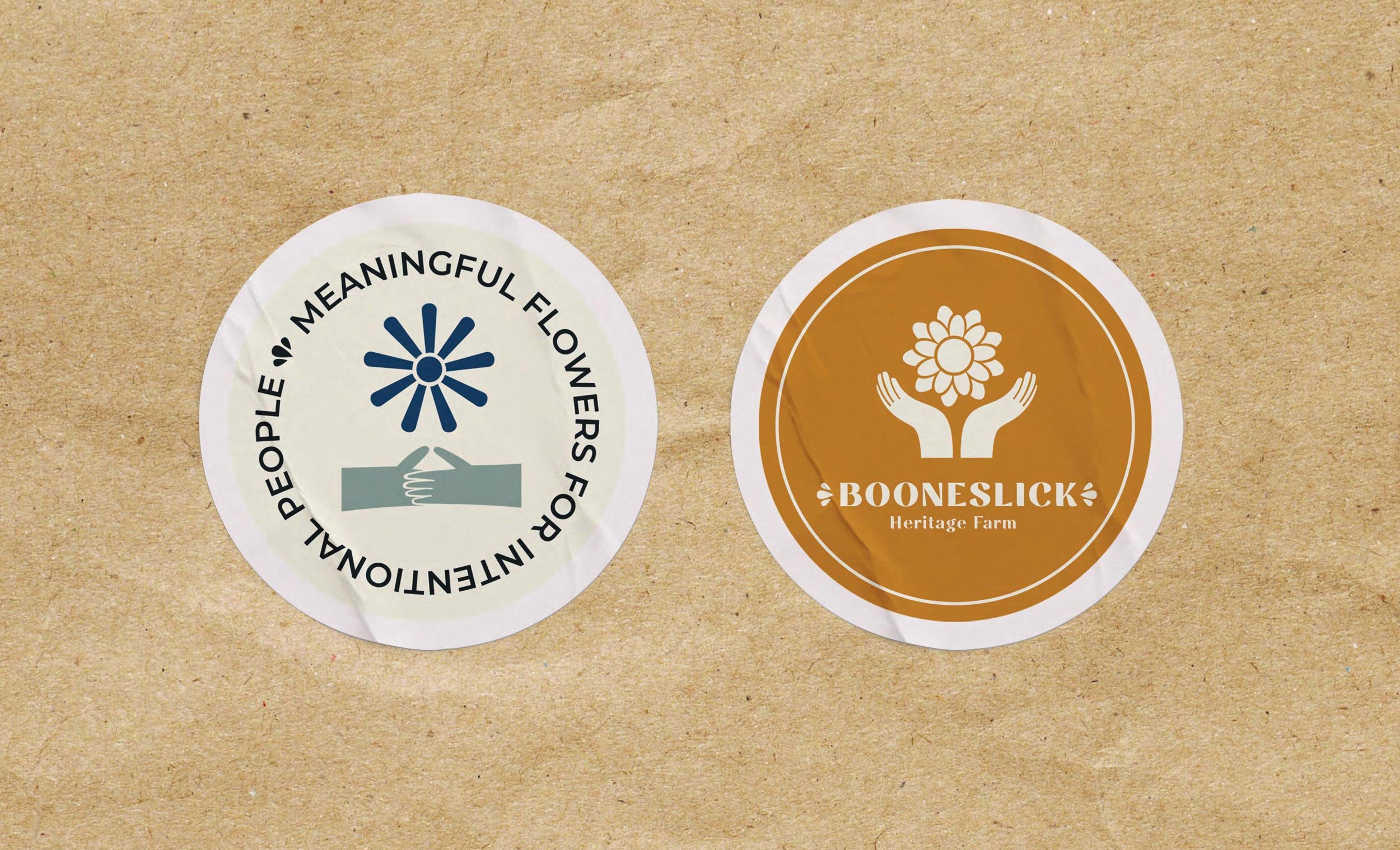  Branded materials for BLH Farms with logos and icons. 