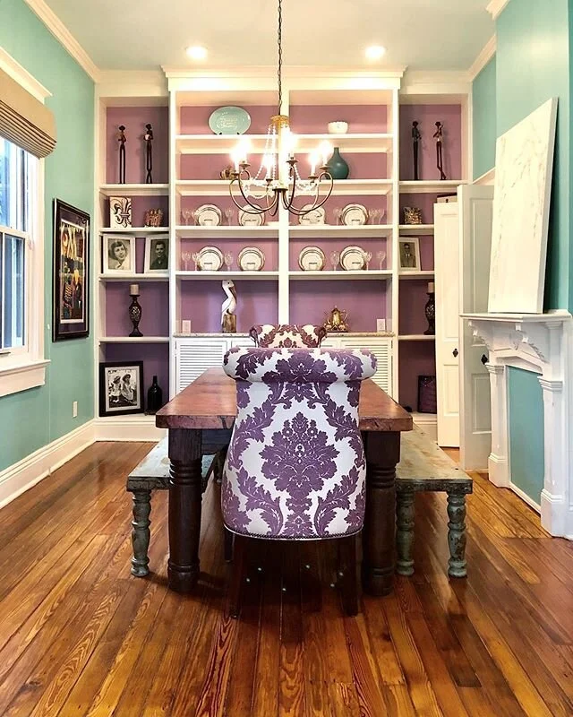 Color can bring so much energy to a space. If you are looking to add a pop of color to your design, a dining room is a great place to make a statement! If you&rsquo;re looking for something a little more subtle, try adding a fun wallpaper to your pow