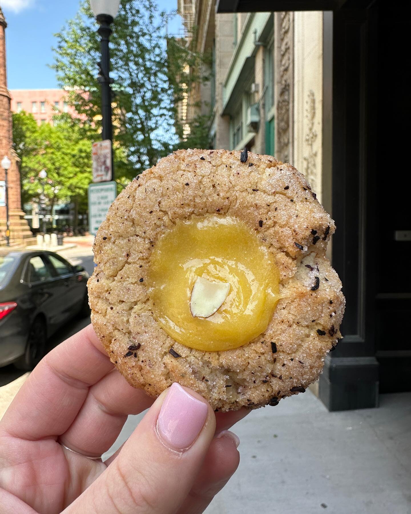 Grapefruit hibiscus cookie and a sun-dried tomato breakfast sandy is a great way to start a Sunday ✨

Grab a London fog to pair with this cookie and thank me later 
.
.
.
#providence #providenceri #providencecafe #pvd #pvdeats #rhodeisland #rhodyeats