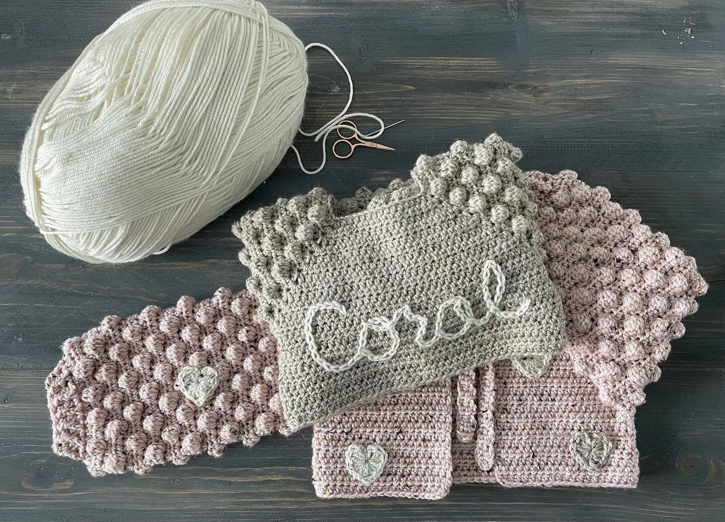 Absolutely loved every minute of making these, ( even having to unpick the name and start again!) Can&rsquo;t wait to see beautiful little Coral wearing them!! Right, I&rsquo;m off to the dentist so wish me luck!! I&rsquo;ll be getting on with all yo