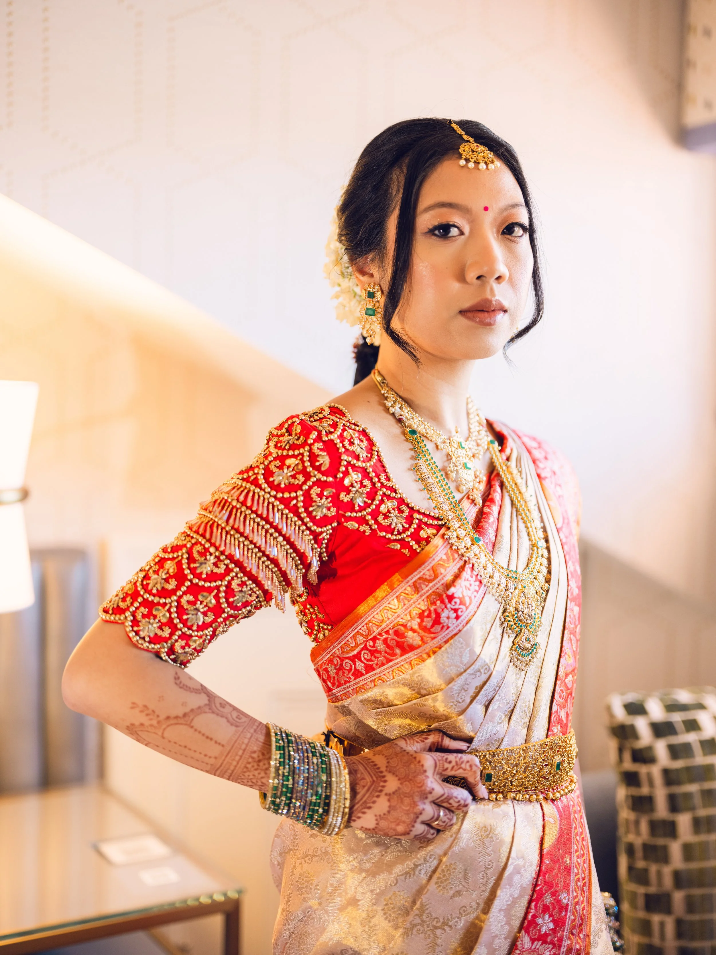 Melanie & Vinay's wedding ceremony at Hayes Mansion
