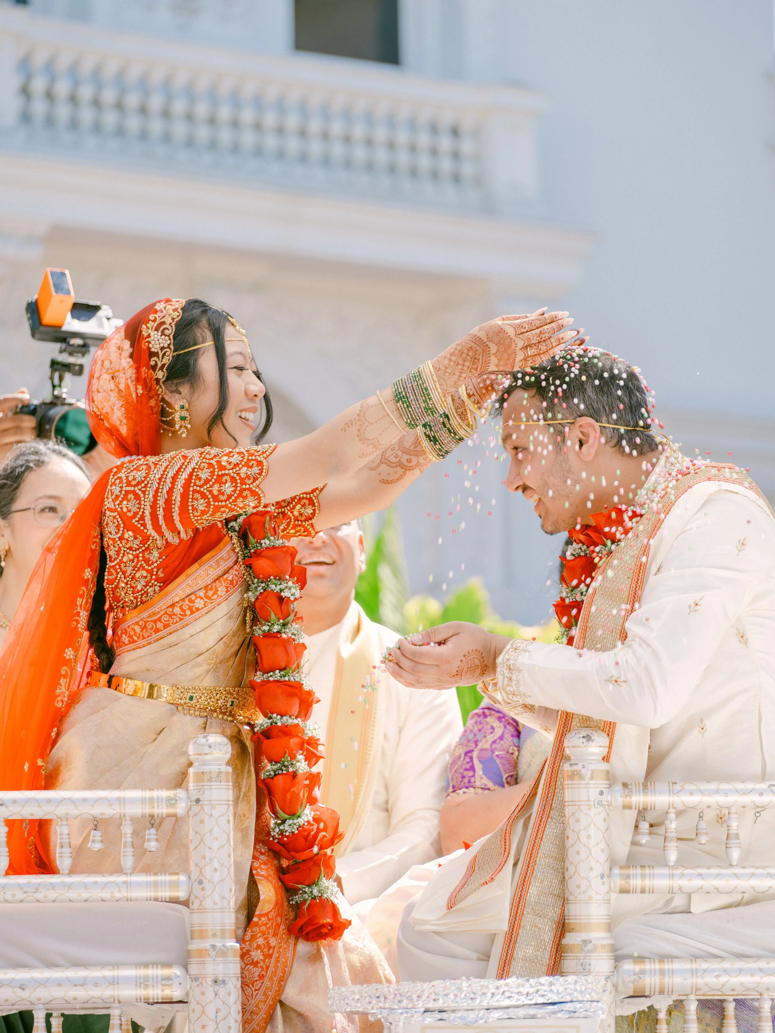 Melanie & Vinay's wedding ceremony at Hayes Mansion