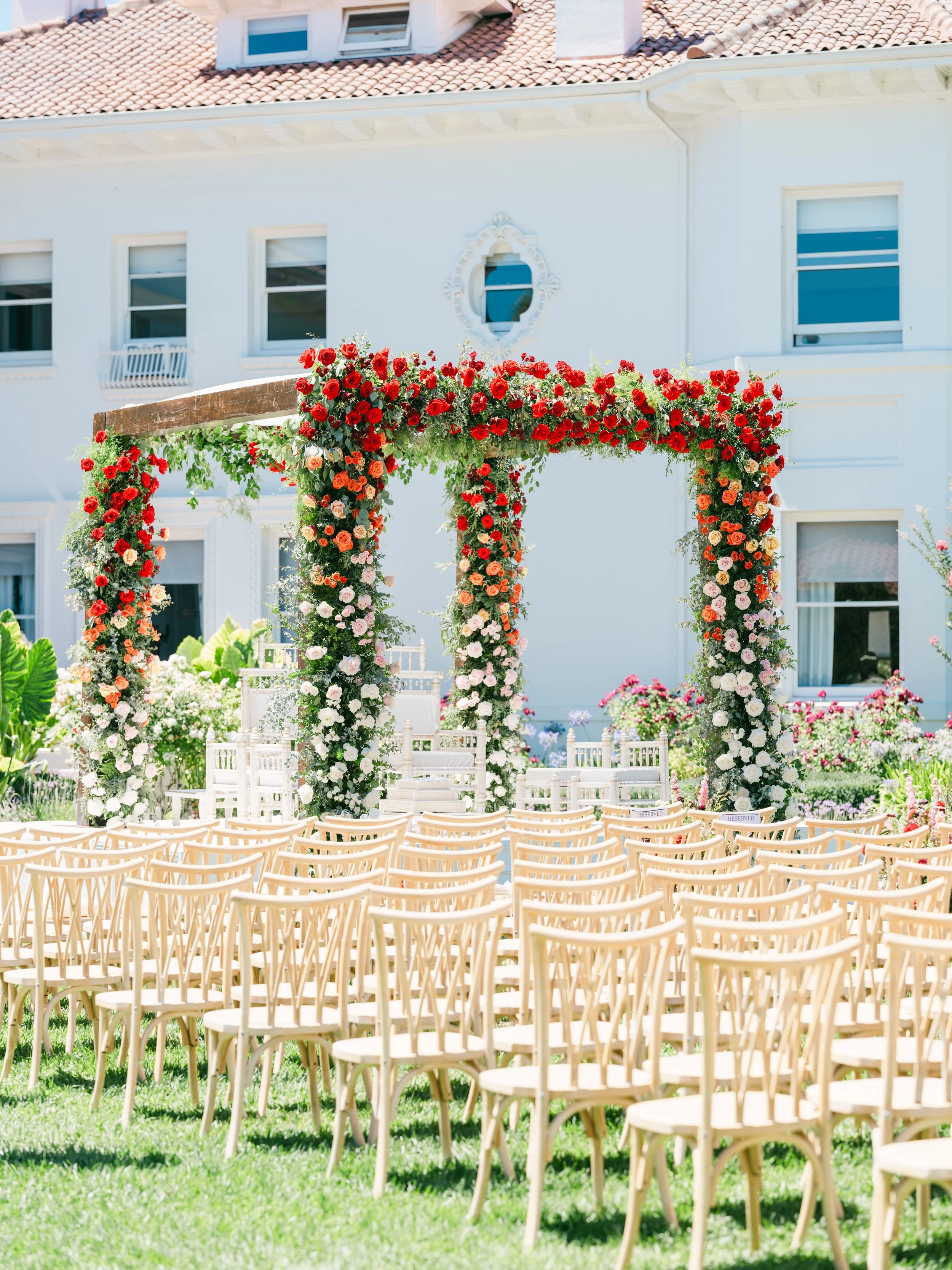Melanie & Vinay's wedding ceremony at Hayes Mansion