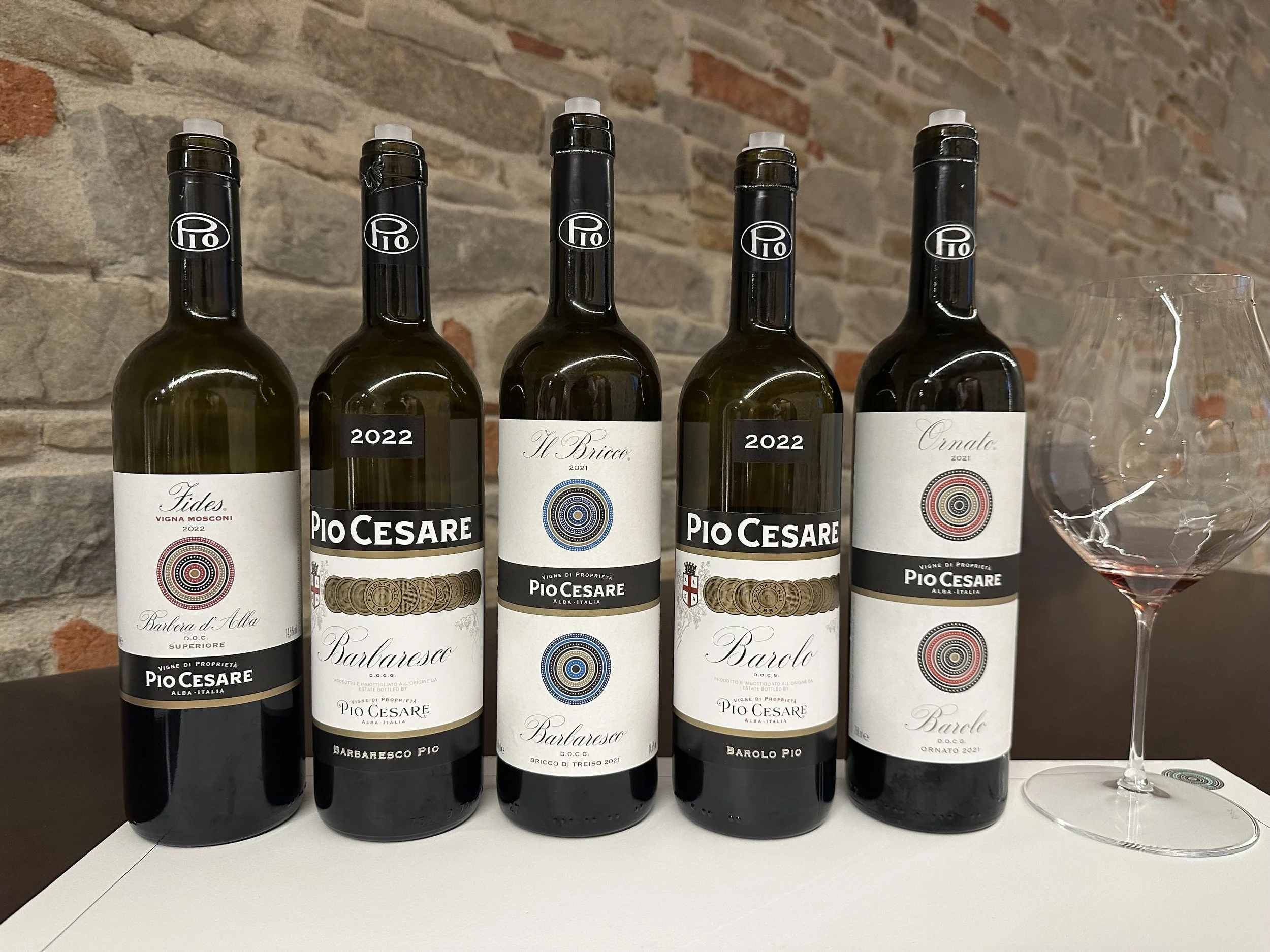 Comparison tasting of classic Pio Cesare Barolo and Barbaresco and single vineyard MGA of Barolo and Barbaresco