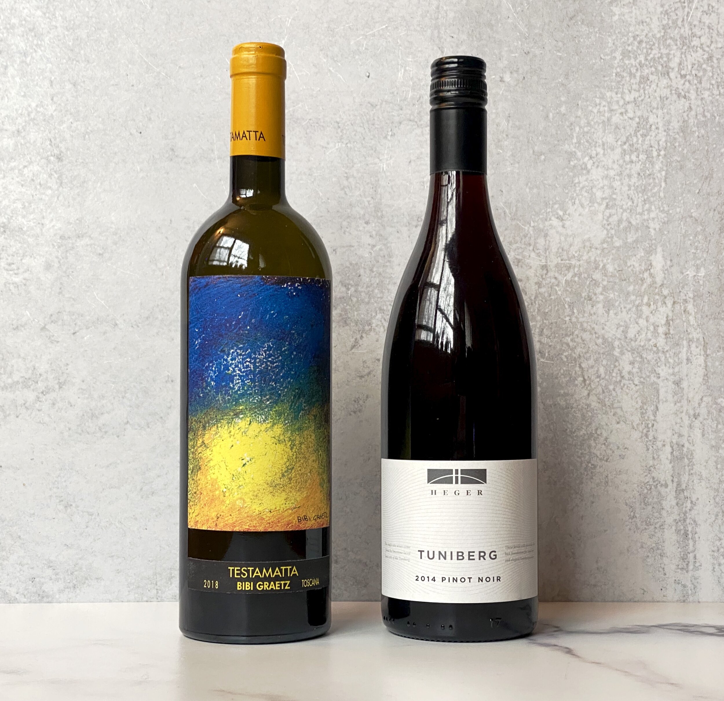  紅酒推薦，由左至右：Sangiovese（桑嬌維賽）與黑皮諾（Pinot Noir） 