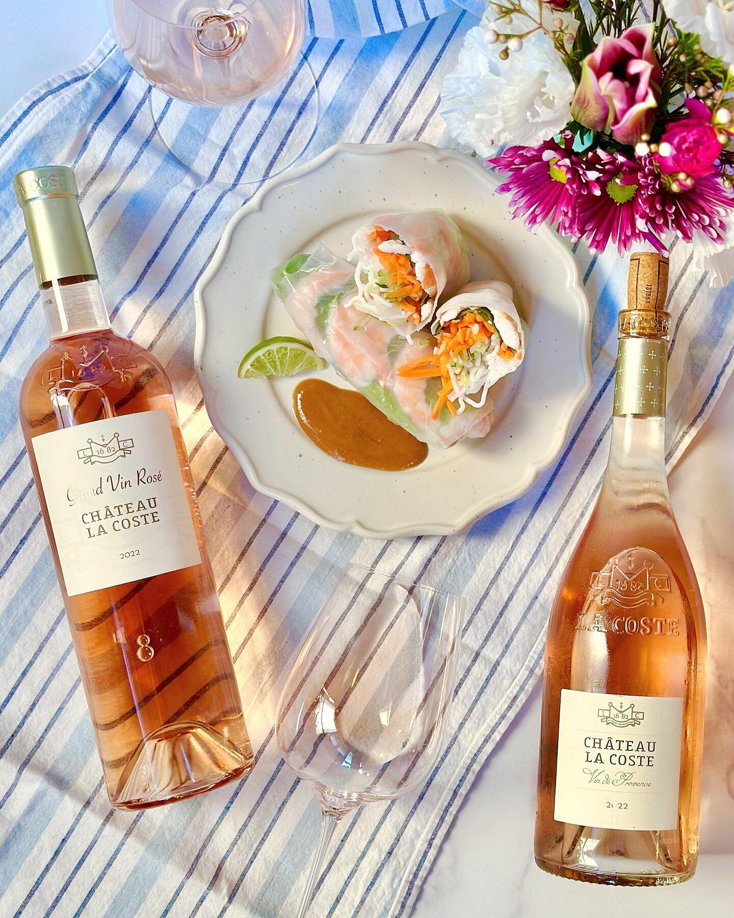 A Sip of Chateau La Coste Ros&eacute; 🇫🇷 and A Bite of Vietnamese Shrimp Summer Rolls Is Pure Magic 🪄
&nbsp;
What&rsquo;s your favorite food pairing with Proven&ccedil;al ros&eacute;? Mine is probably with Vietnamese Shrimp Summer Roll. 🇻🇳😋
&nb