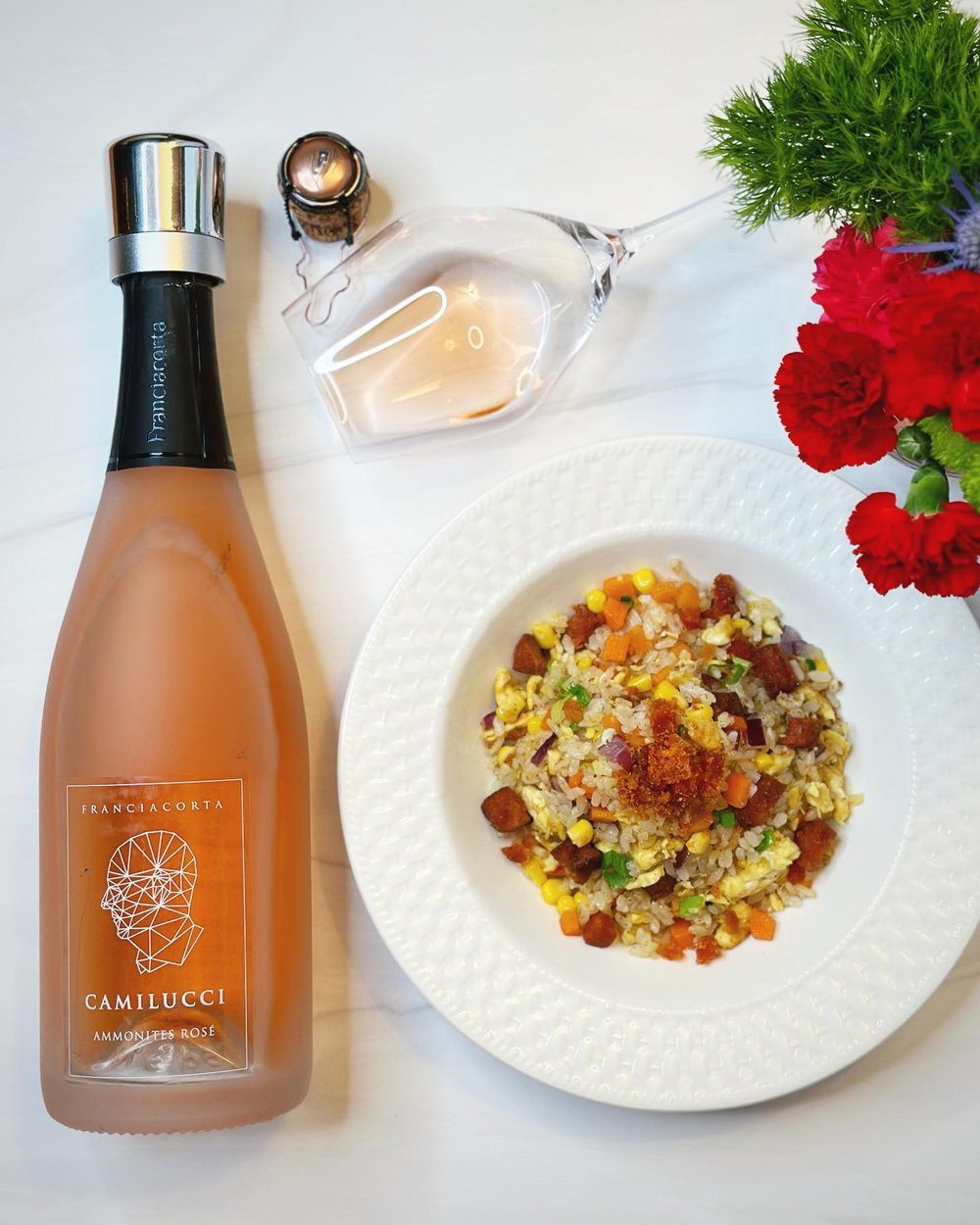 🥂🌷Franciacorta Ros&eacute; + Mullet Roe Fried Rice (烏魚子炒飯) 🥢🌾
&nbsp;
🎊Happy Sunday, my Instagram fam and friends!🪅
&nbsp;
Taking a quick trip back to Taiwan and visiting family and friends made me so happy; even though I wish I could stay longe