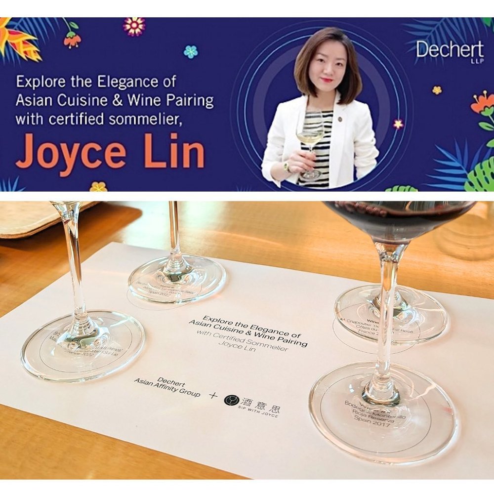 🍷✨Explore the Elegance of Pairing Wine with Asian Cuisine in Celebration of AAPI Month 🌸🥢
​
Two weeks ago, I had the pleasure of hosting a unique wine pairing class at Dechert LLP to celebrate AAPI month. We delved into the art of matching wines w