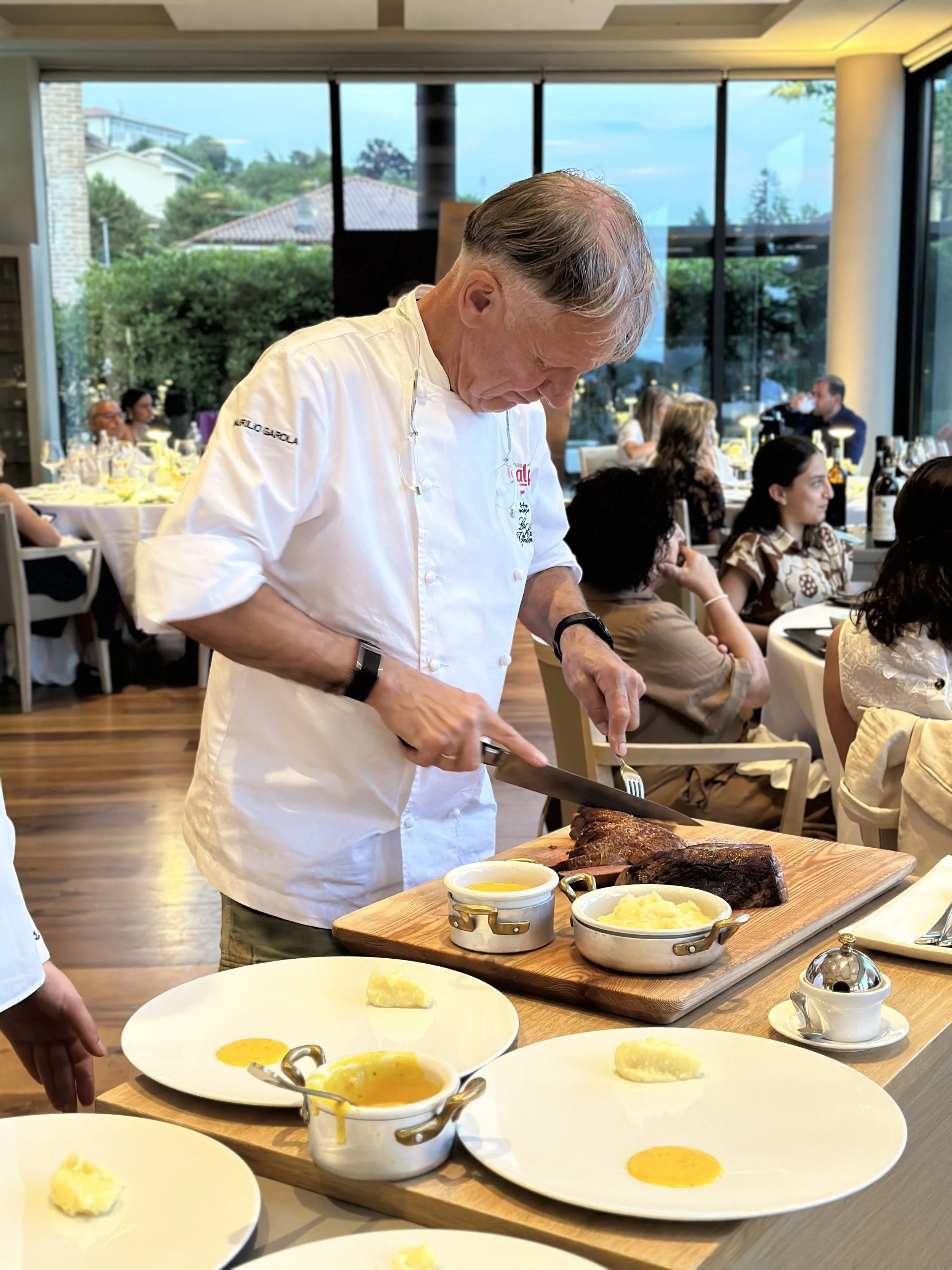  Dinner at one Michelin start restaurant La Ciau del Tornavento in Treiso, Piedmont, Italy 