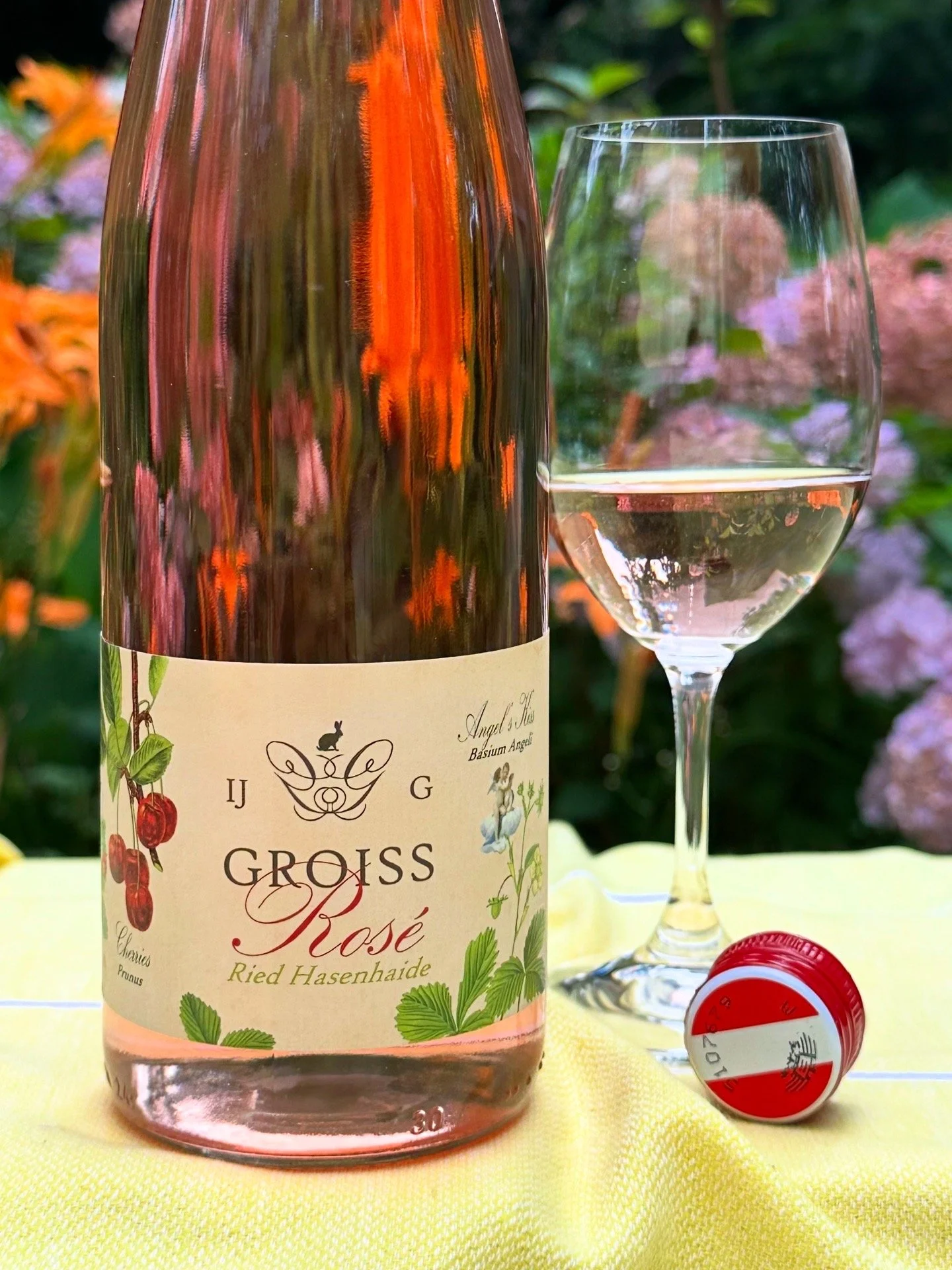 Elegant Austrian Rosé made by Ingrid Groiss using Pinot Noir and Zweigelt