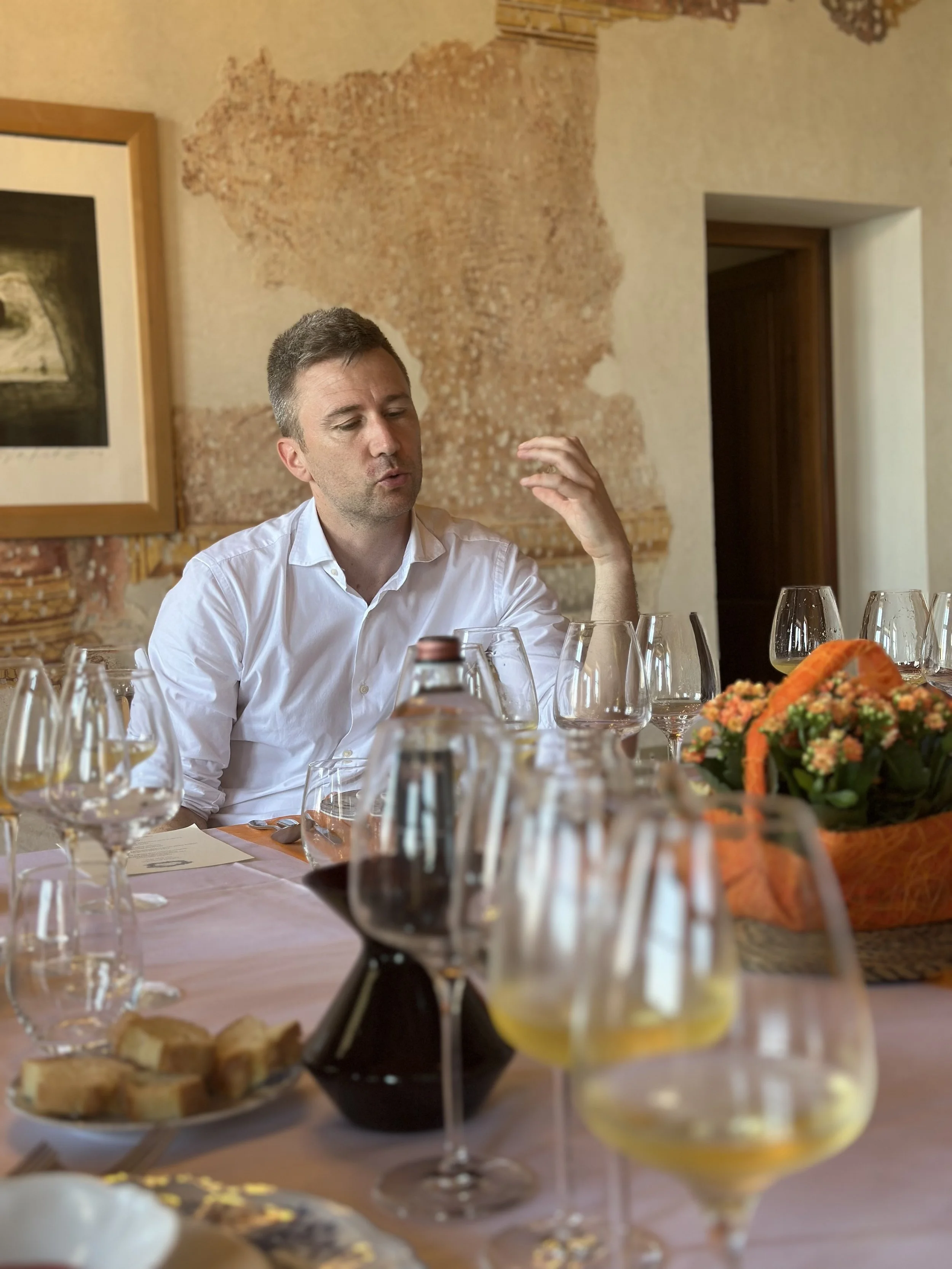 Oenologist Daniele Vuerich at Livio Felluga guided us through a rare double vertical tasting