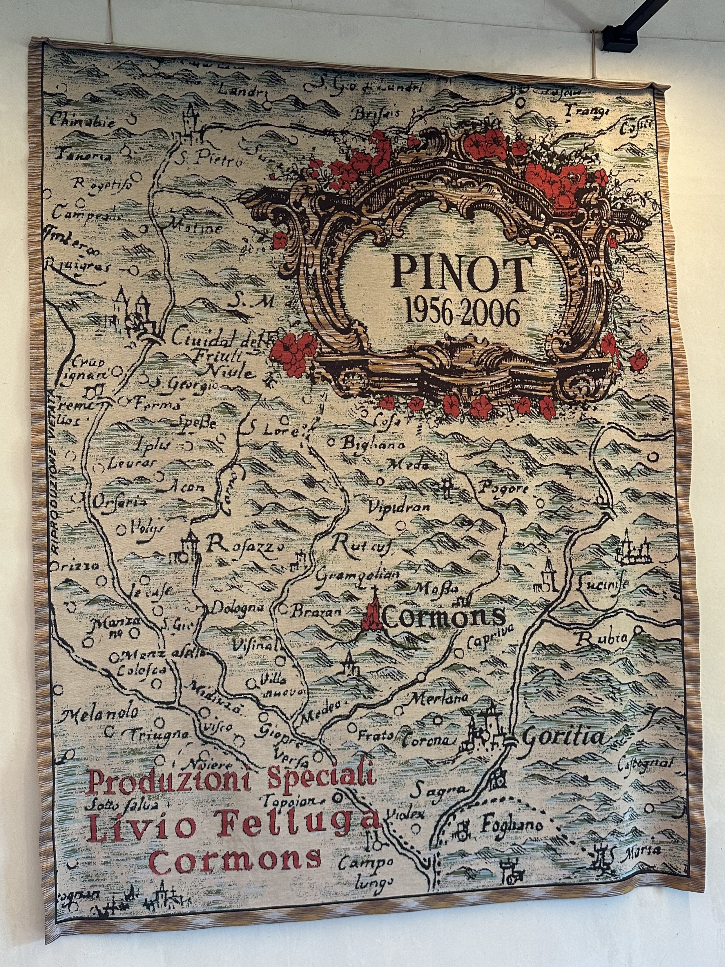 Livio Felluga created the Geographic Map of Friuli, highlighting the region