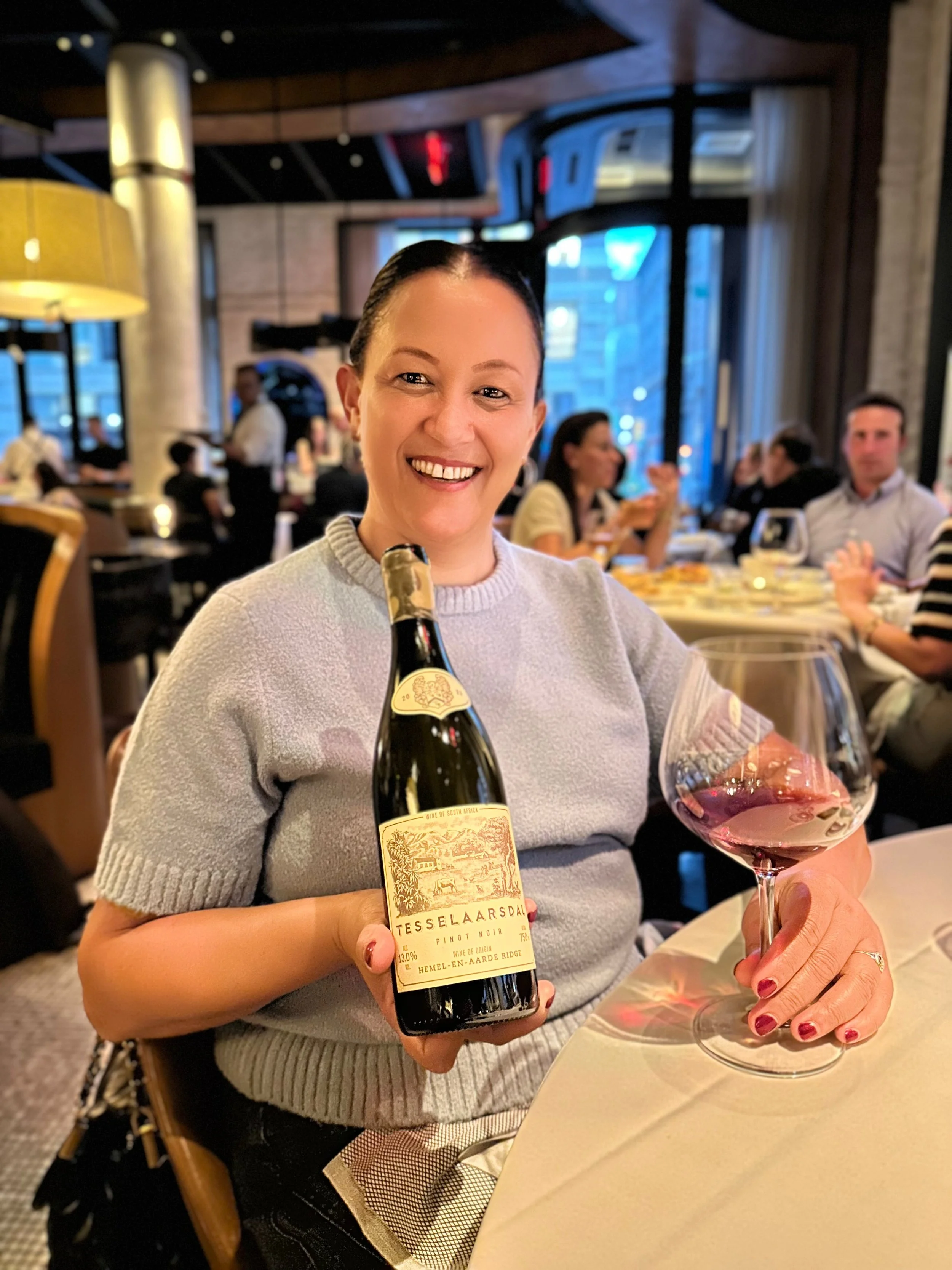 Berene Sauls, owner of Tesselaarsdal, a South African producer of Pinot Noir and Chardonnay