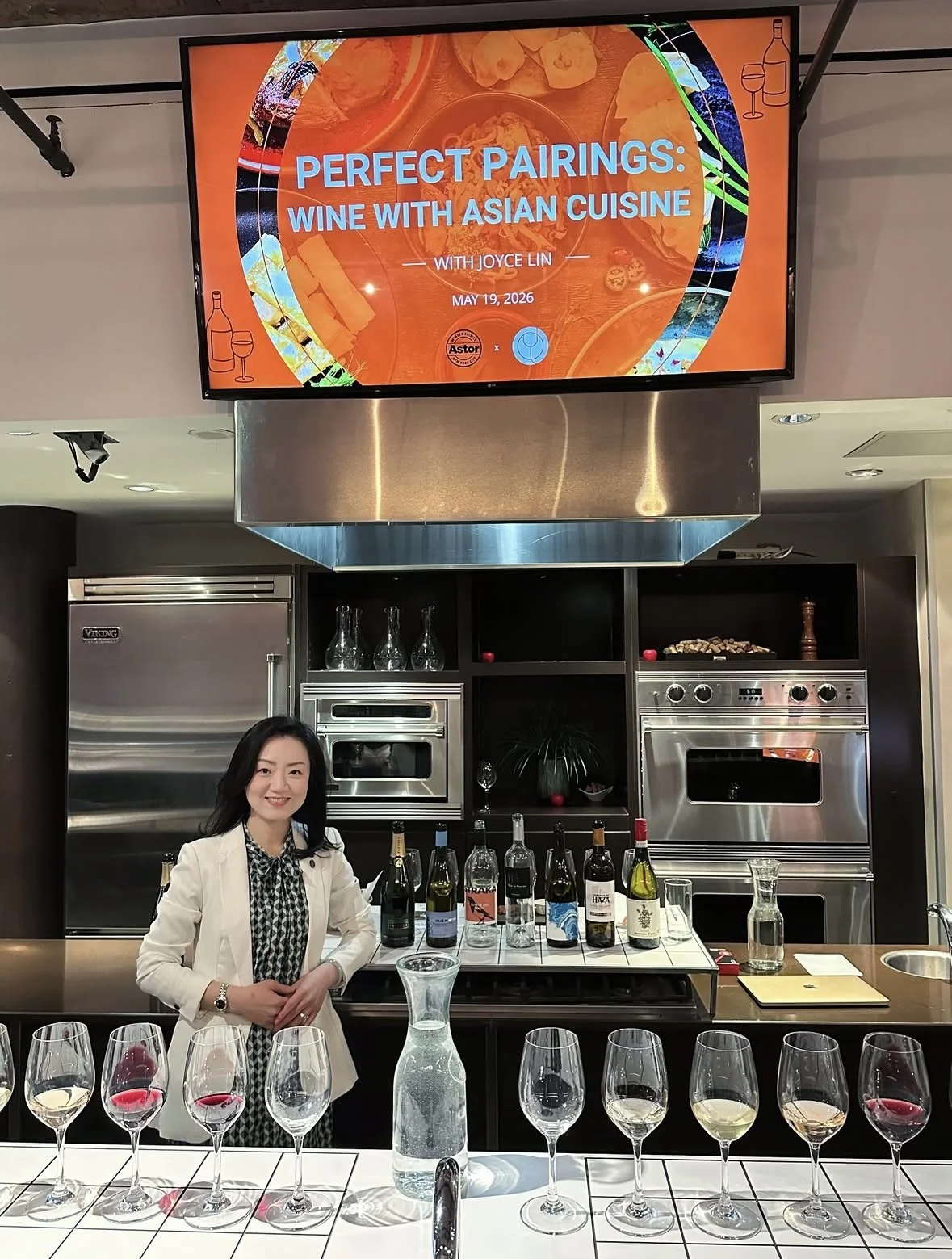 Joyce Lin, DipWSET & CMS certified Somm give wine class at Astor Center: Perfect Pairings: Wine with Asian Cuisine