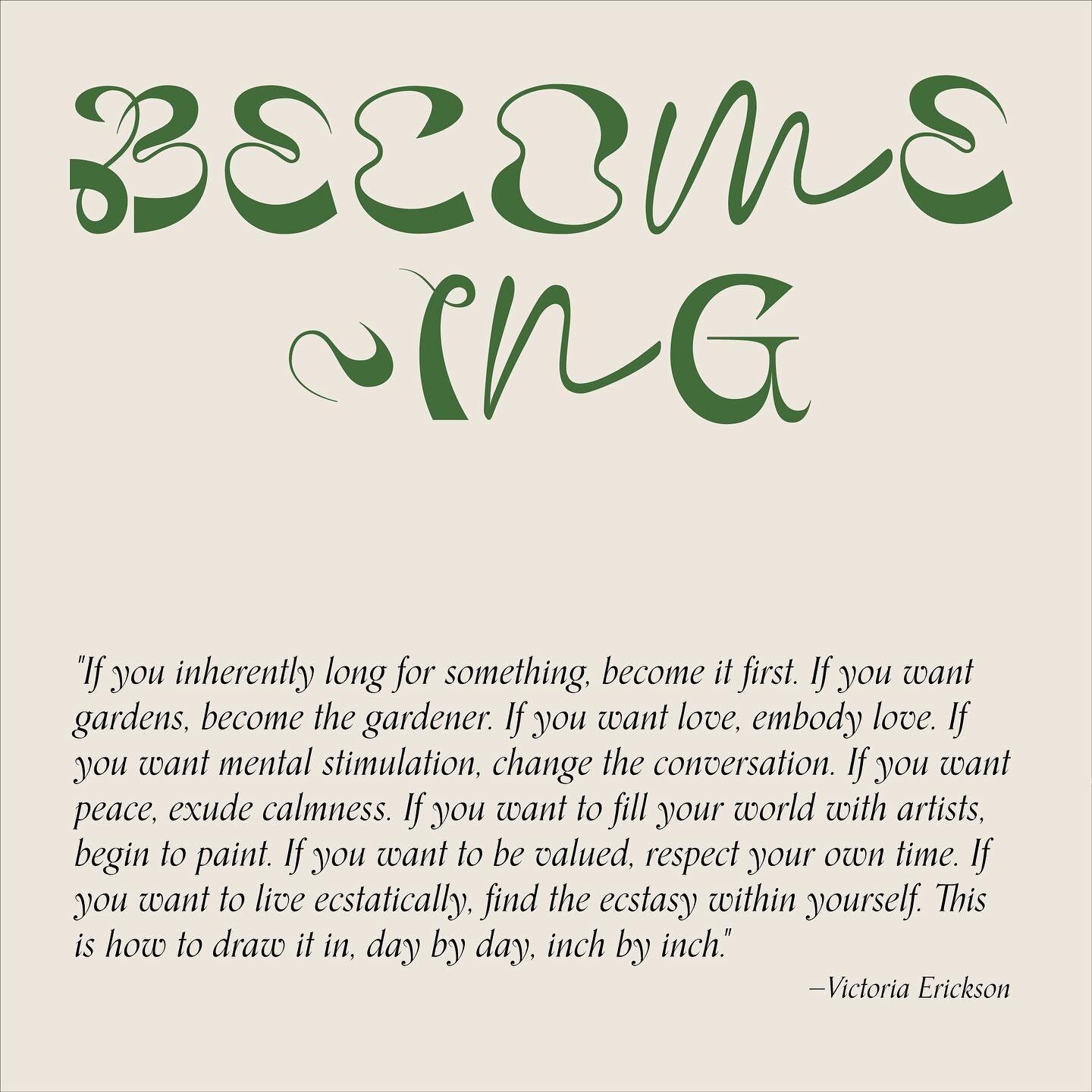 become the gardener 🌿

hope you all take this weekend to get inspired, feel creative, and do something that makes your soul happy! 

graphic design by #peachykeensocial
