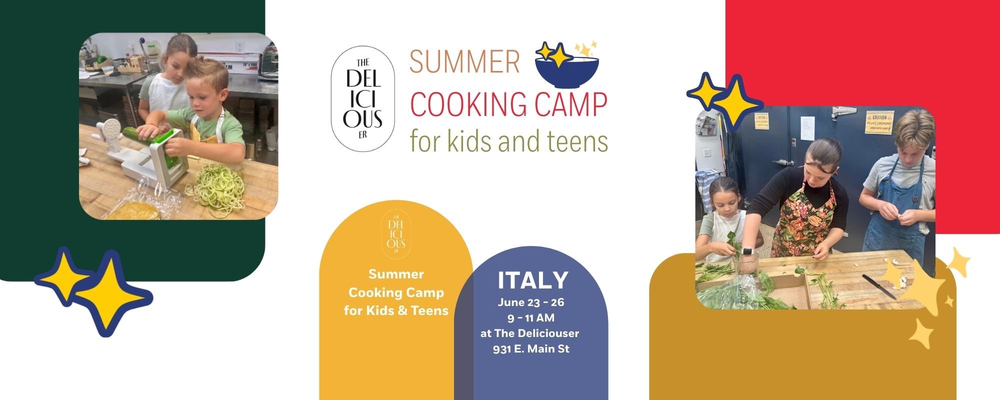 Summer Cooking Camp for Kids and Teens - Italy: June 23–26