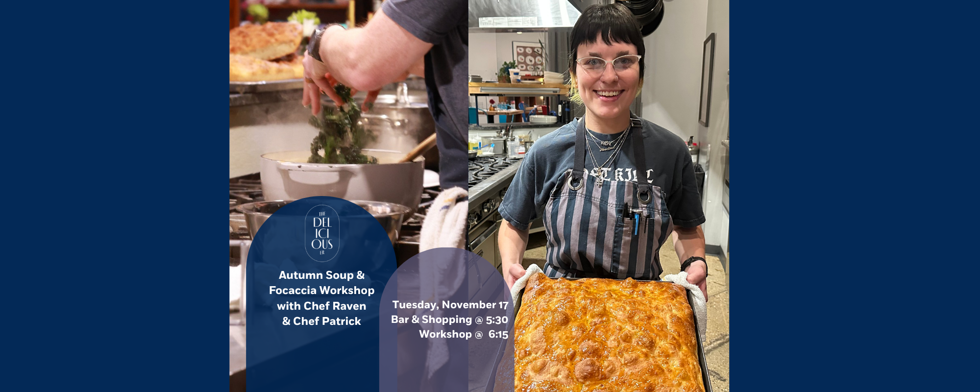 Autumn Soup &amp; Focaccia Workshop with Chef Raven and Chef Patrick