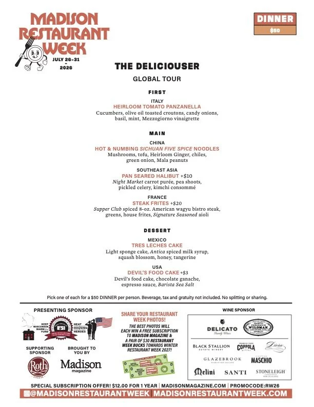 Restaurant Week Menu The Deliciouser