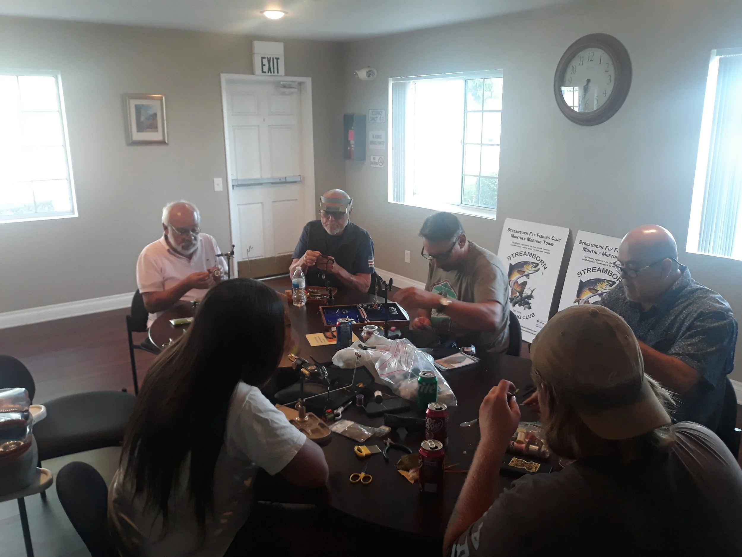 Fly Tying Dinner Club: Preparing for Next Round of Donations/ Mayfly Project
