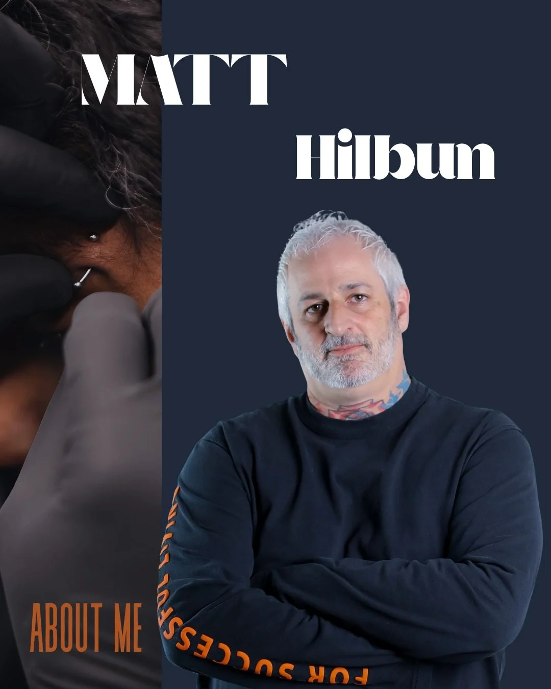 MEET OUT PIERCER : 

@matt_embassytattoo 

&ldquo;Matt has nearly 20 years of experience in the industry. With 2.6 million TikTok followers, a professional license, and annual safety training, he delivers a piercing experience rooted in skill. 

Aest