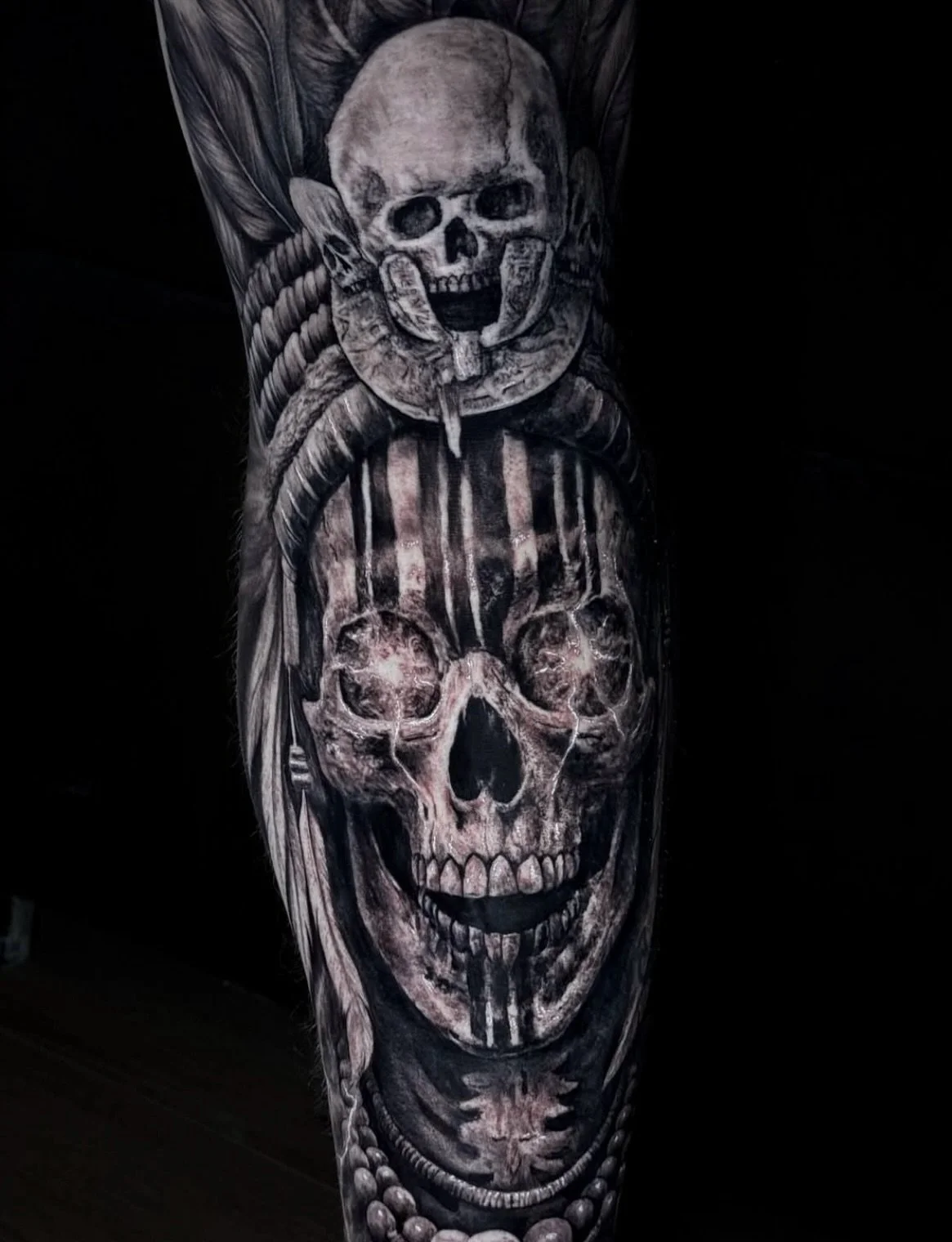 skull with headdress 💀by @fer703