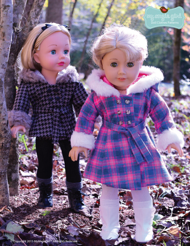 The Warm Winter Coat for 18 Dolls - PDF Sewing Pattern