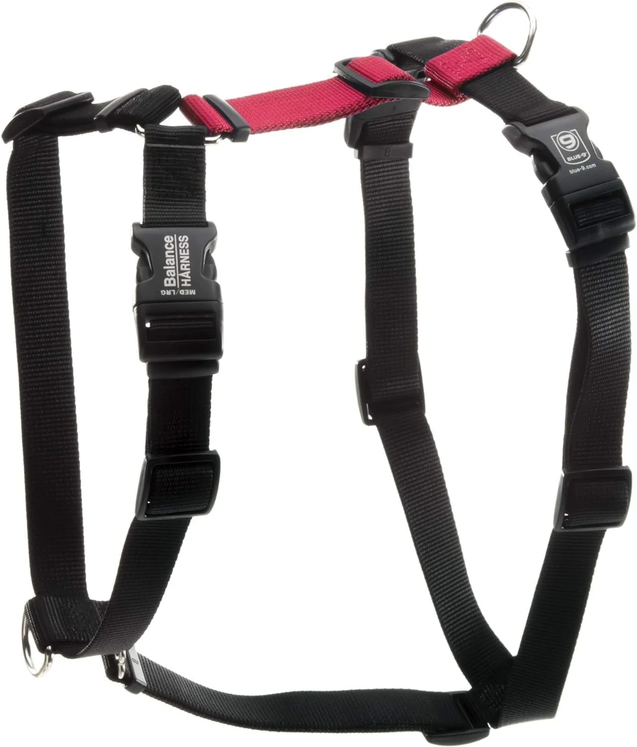 Blue-9 Buckle-Neck Balance Harness, Red, Medium/Large 