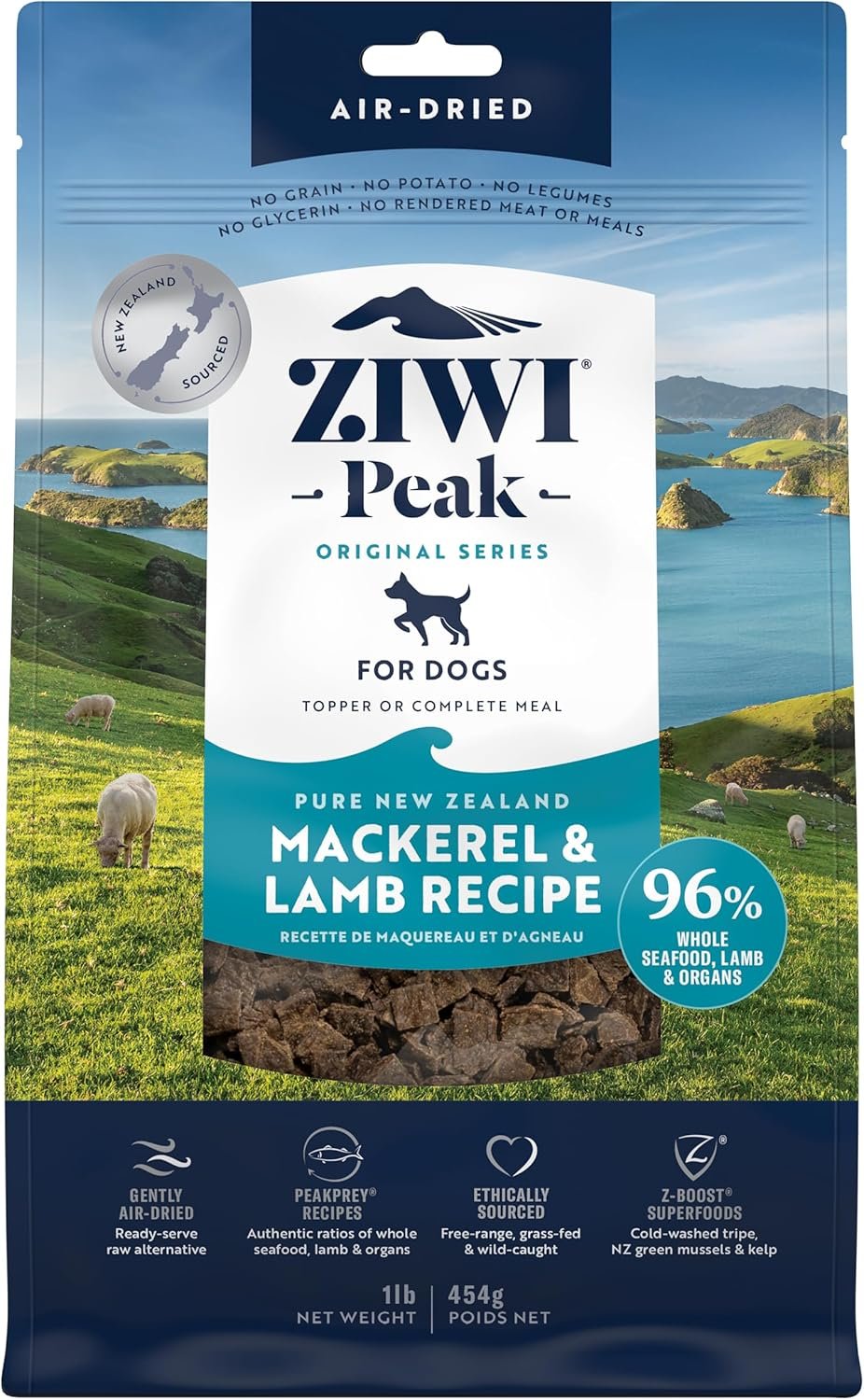 ZIWI Peak Air-Dried Dog Food – Mackerel & Lamb