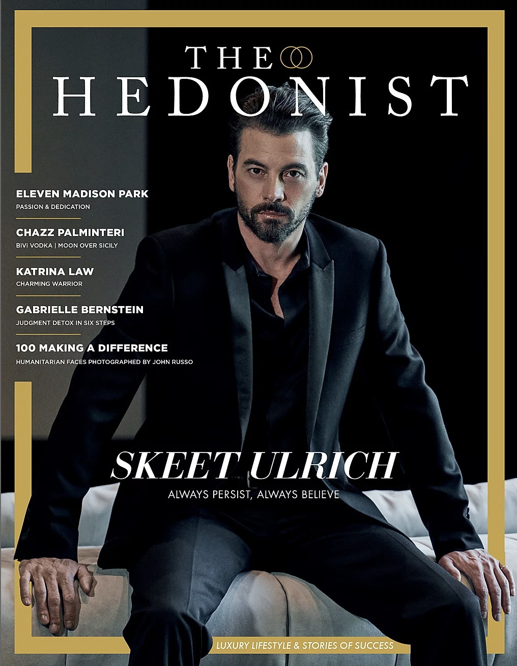 Skeet Ulrich on the cover of The Hedonist, represented by Brownstein PR