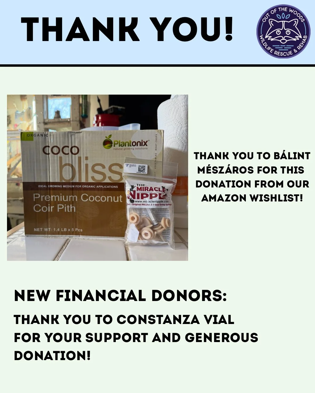 Thank you to B&aacute;lint M&eacute;sz&aacute;ros for this donation from our Amazon wishlist!
Thank you to Constanza Vial for your generous donation. Welcome aboard as a new financial supporter!
WE APPRECIATE YOU! &hearts;️
#thankyou #thankyoudonors 