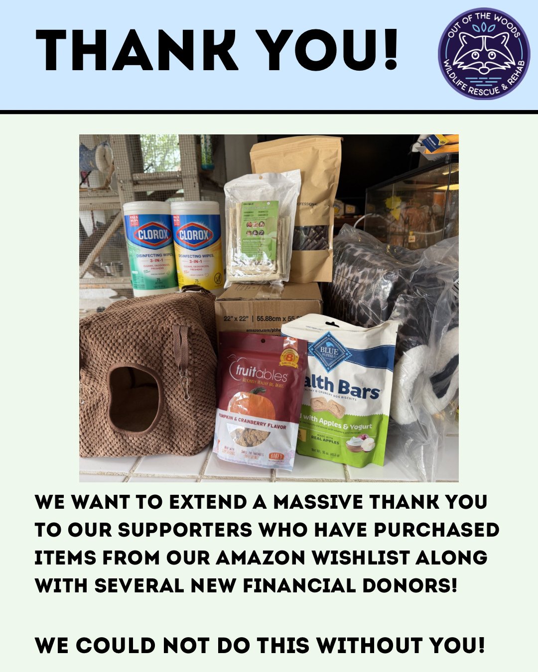 THANK YOU VERY MUCH! 
Shout out to B&aacute;lint M&eacute;sz&aacute;ros, Dr. Burger, Parej Katalin, and Elexis Holt for their generous donations from our Amazon wishlist! Things have been busy around here and we greatly appreciate all of our donors! 
