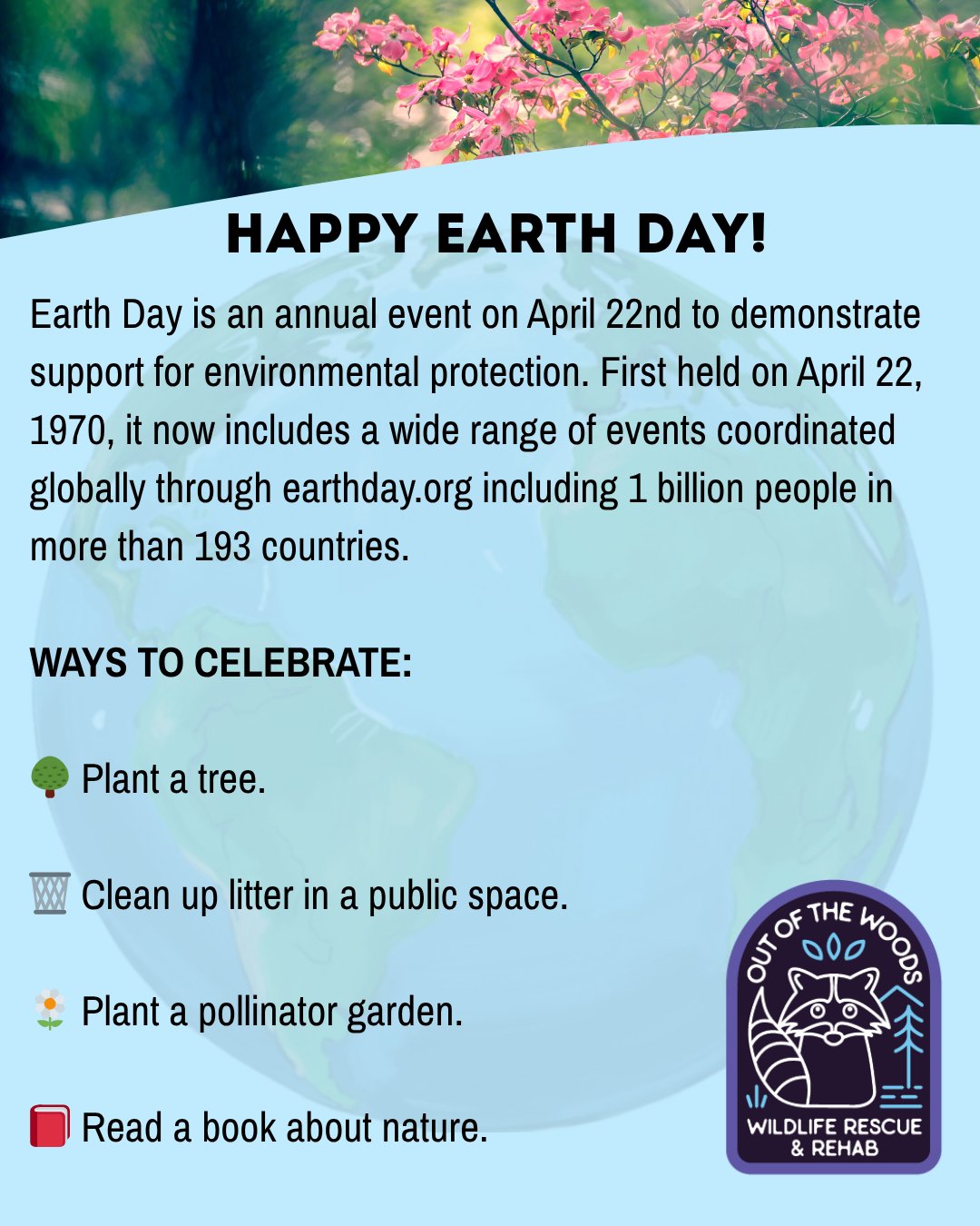Happy Earth Day! Let us know in the comments how you&rsquo;re celebrating and honoring nature today! #earthday #tennessee #wildlifeeducation #happyearthday #conservation #nature